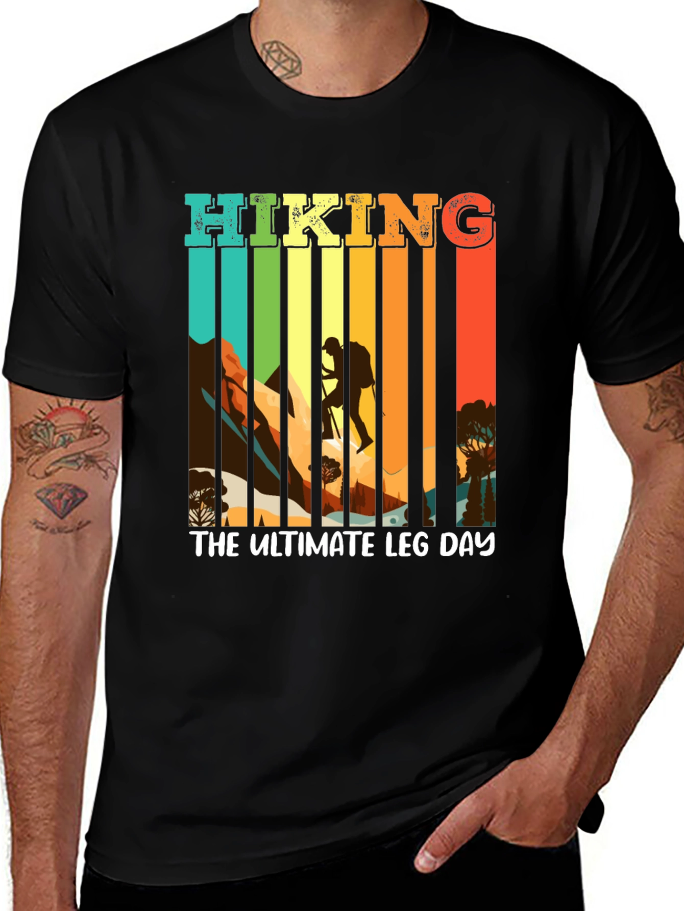 Hiking The Ultimate Leg Day Black T-Shirt