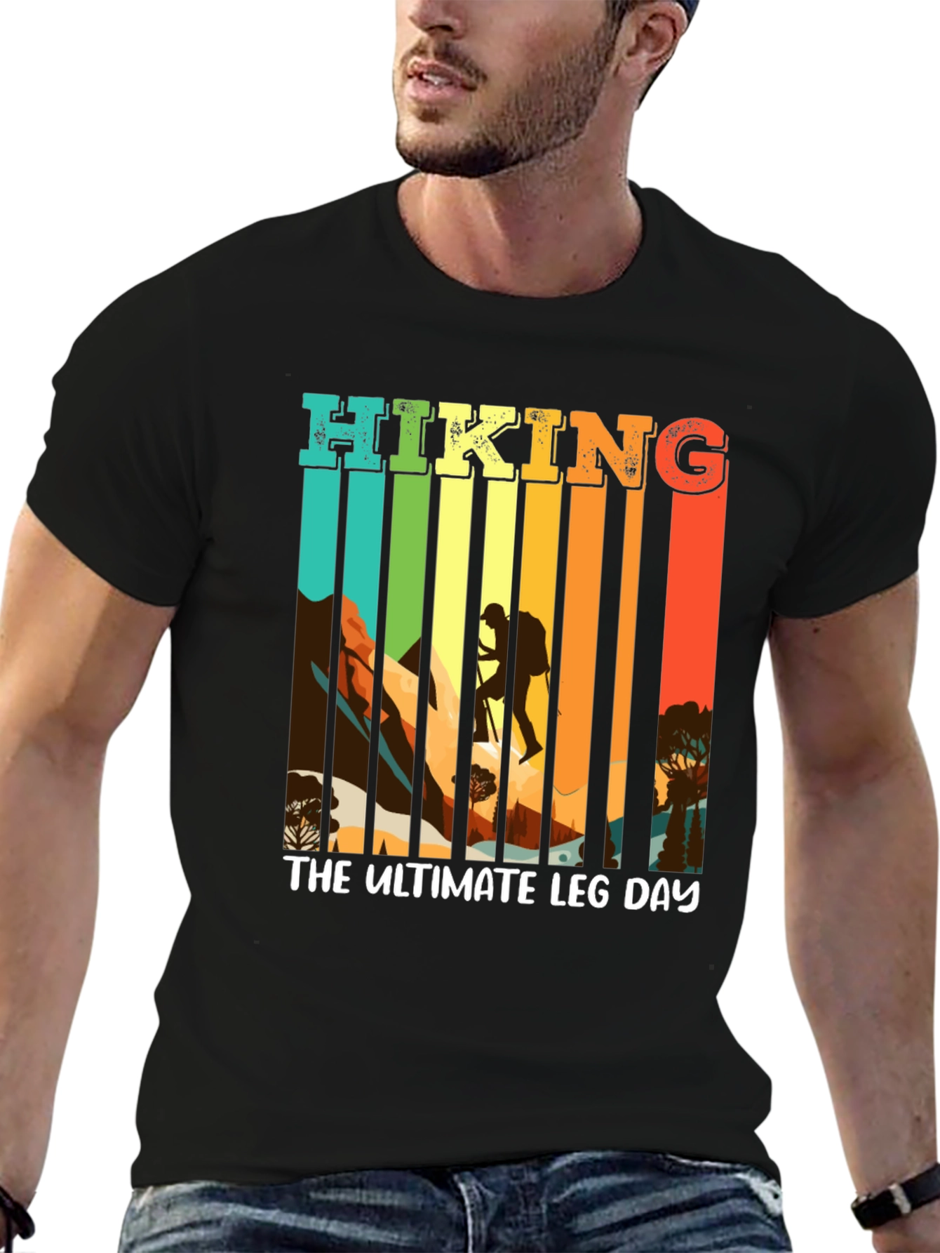 Hiking The Ultimate Leg Day Black T-Shirt