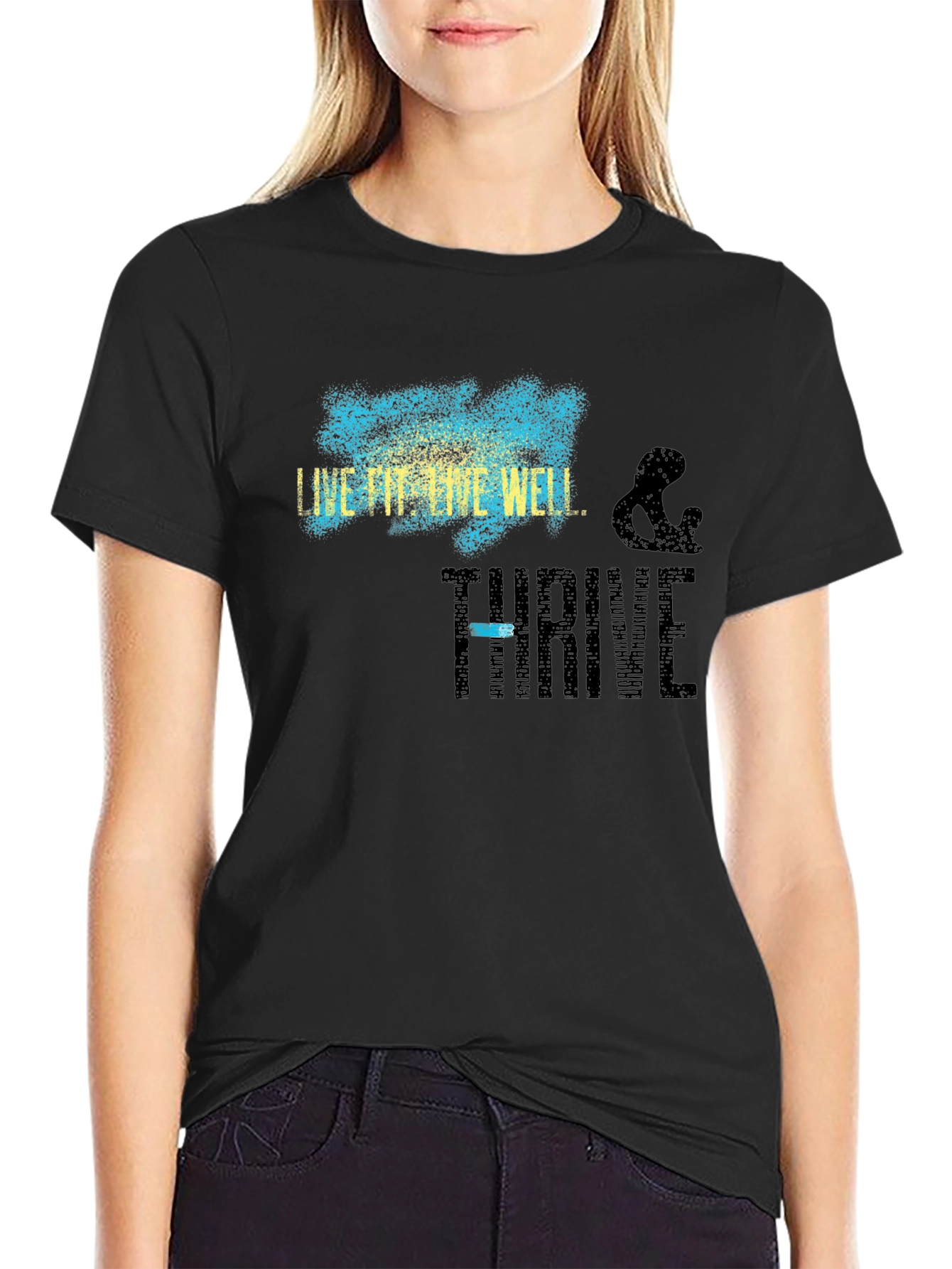 Live Fit Thrive Well Graphic T-Shirt