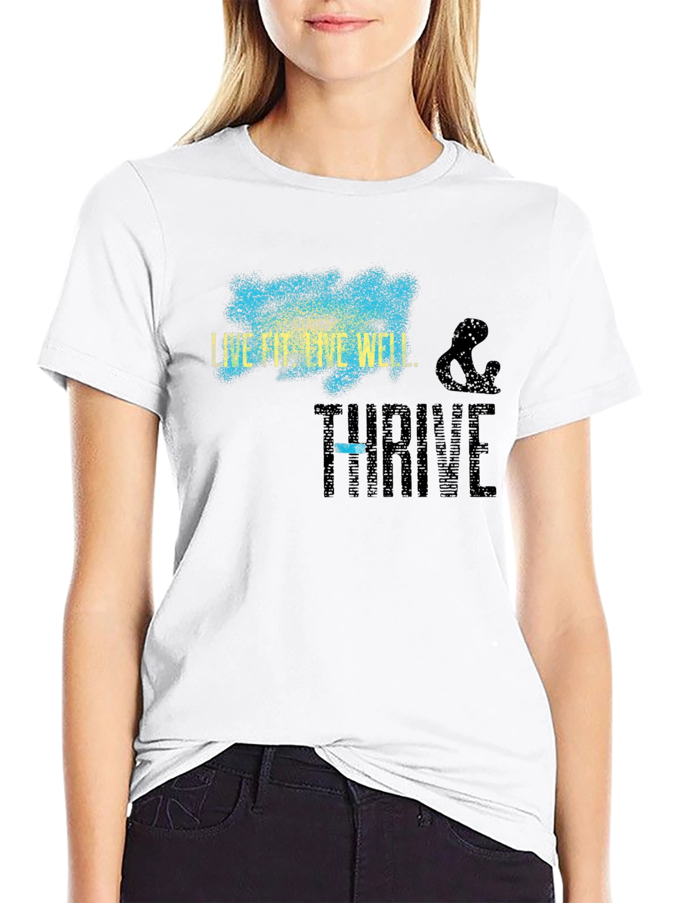 Live Fit Thrive Well Graphic T-Shirt