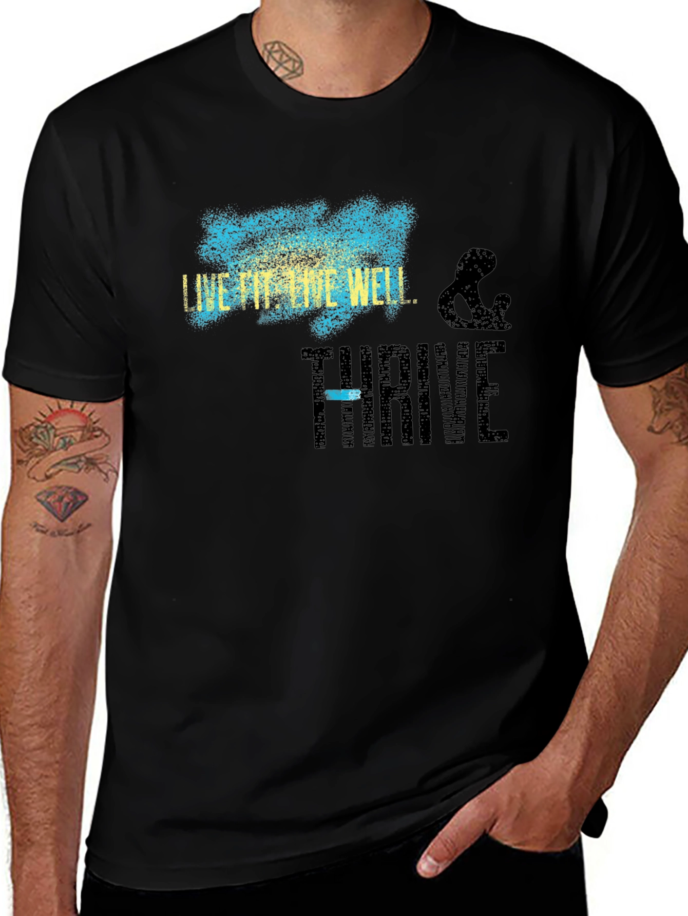 Live Fit Thrive Well Graphic T-Shirt