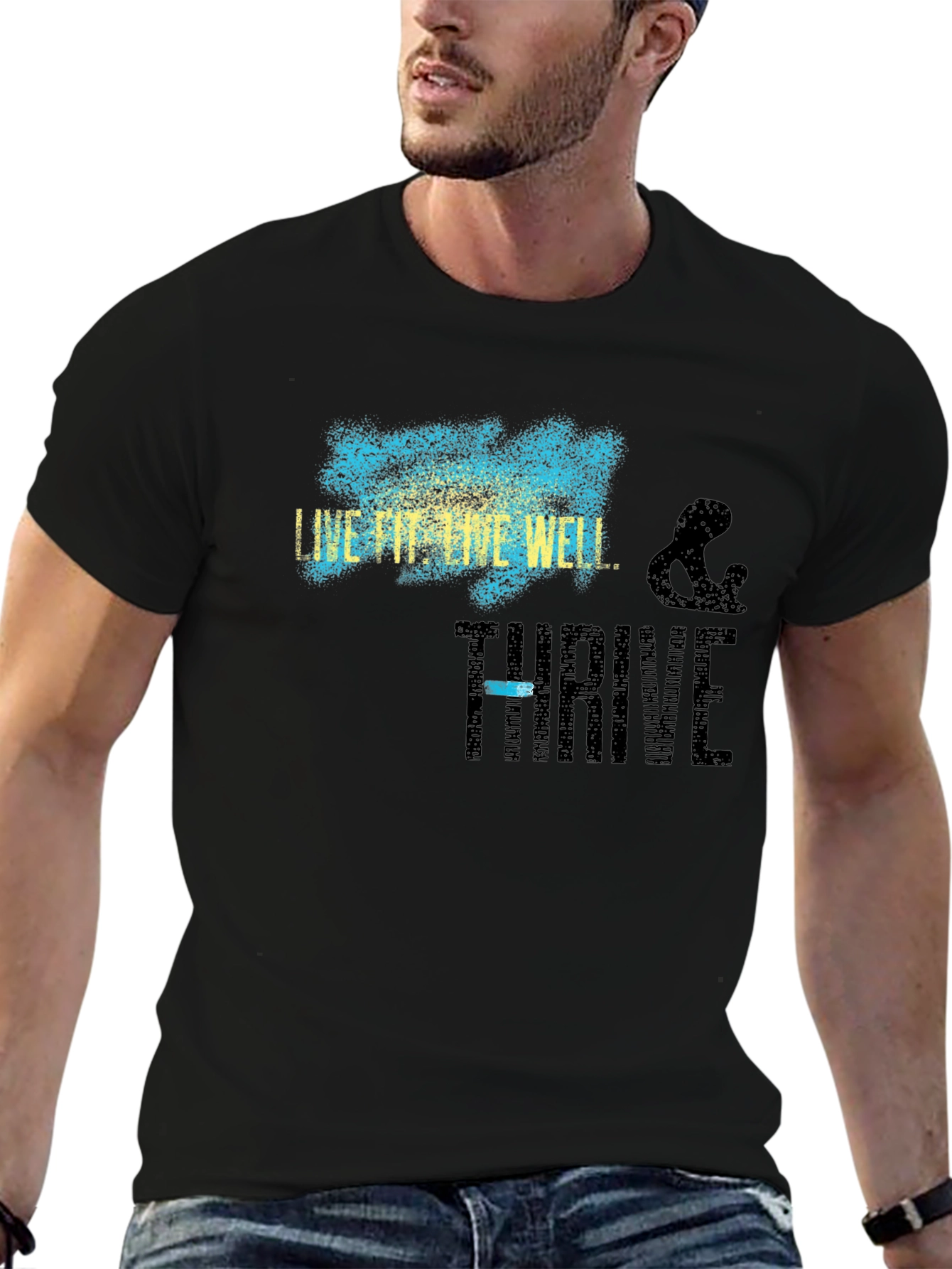 Live Fit Thrive Well Graphic T-Shirt