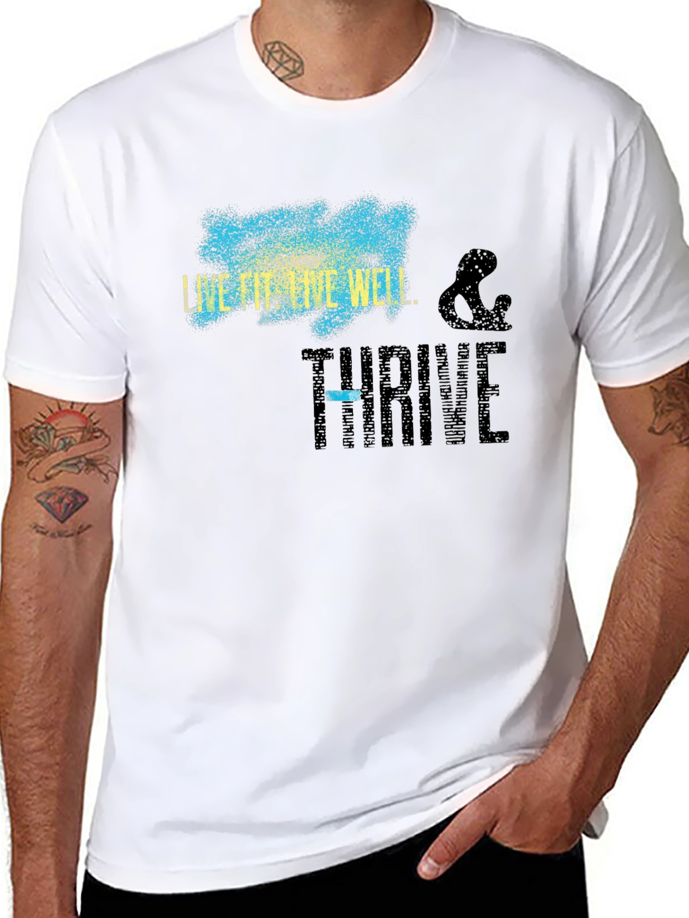 Live Fit Thrive Well Graphic T-Shirt