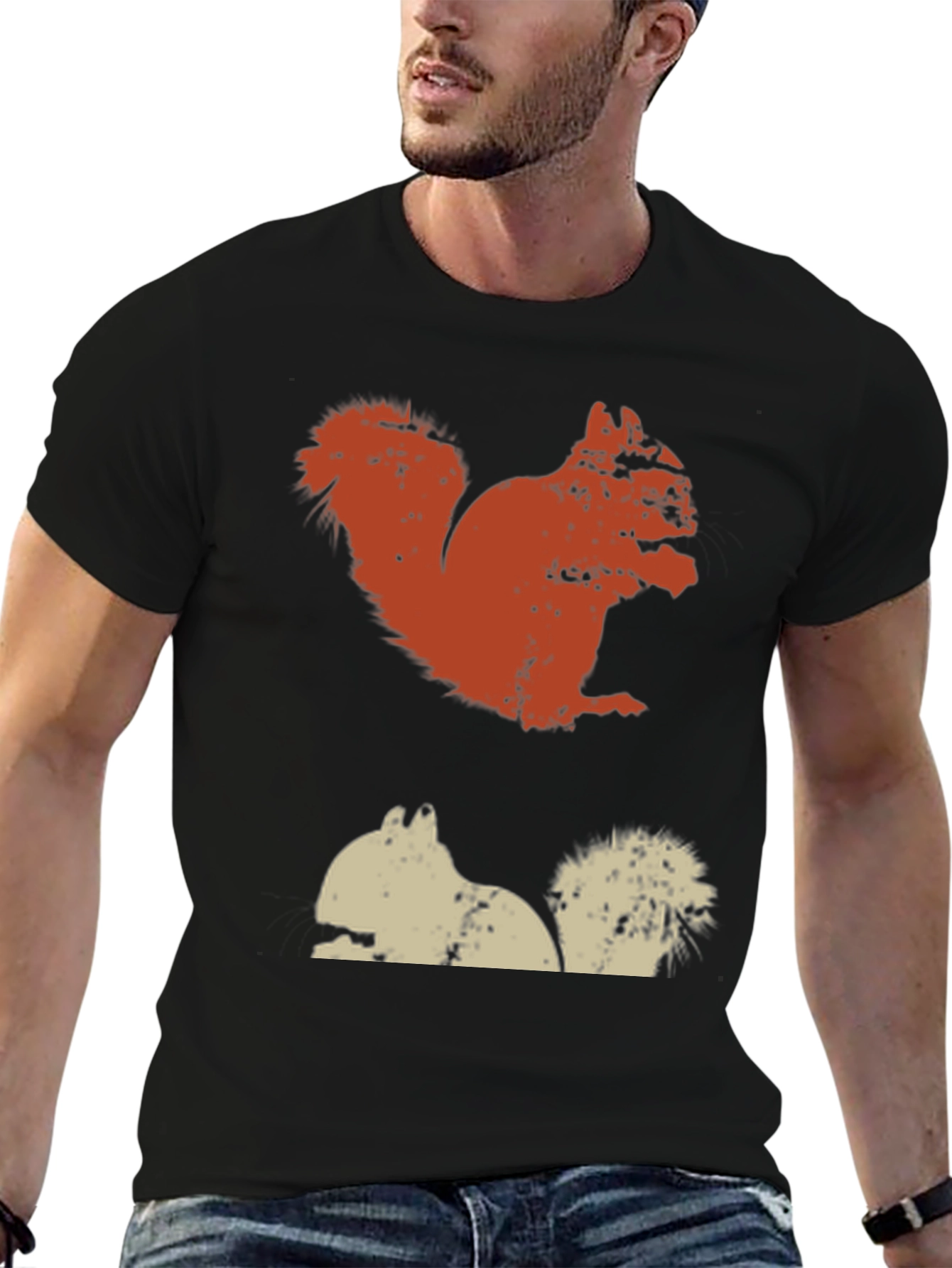 Squirrel Graphic Tee - Casual Style