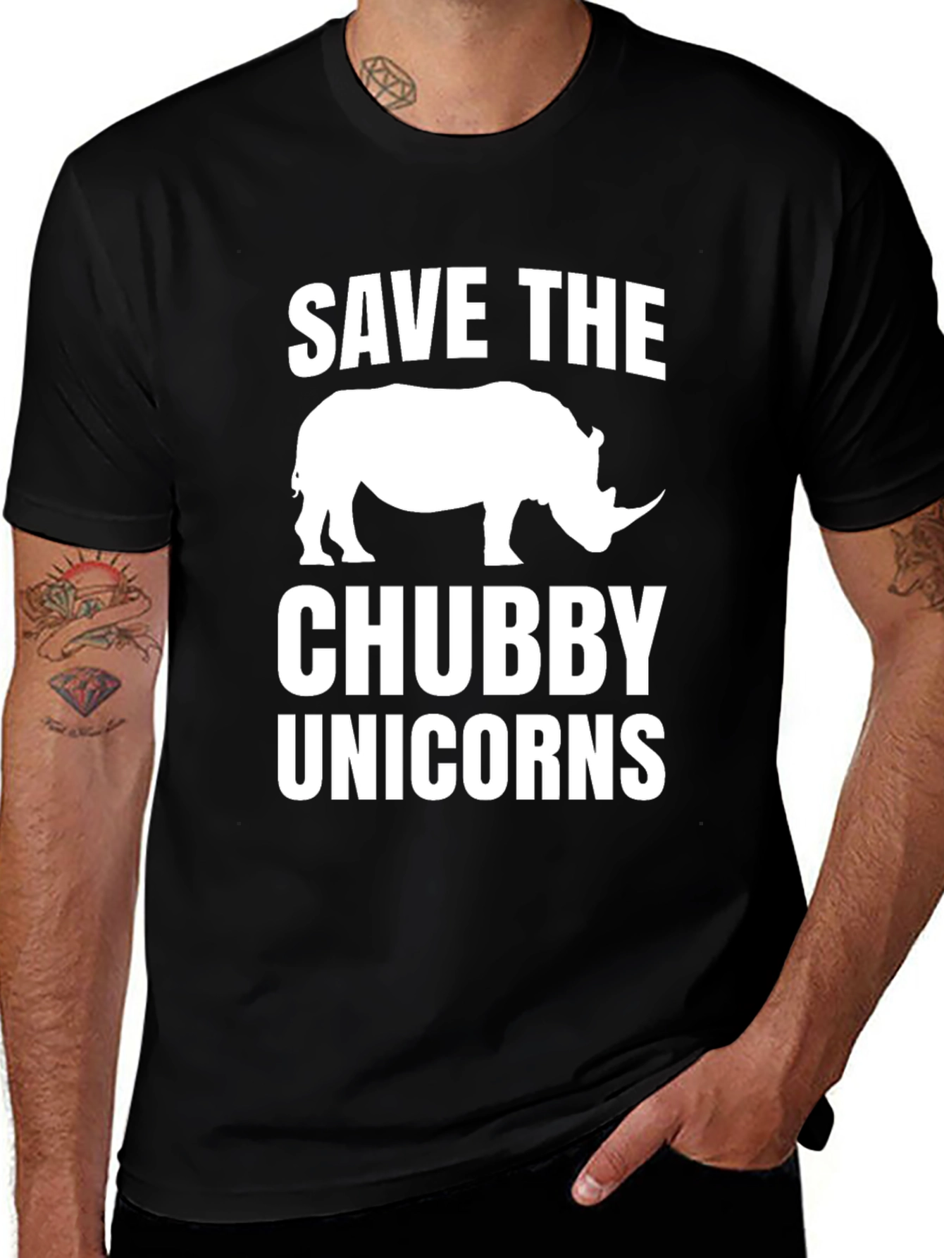 Save the Chubby Unicorns Rhino T-Shirt