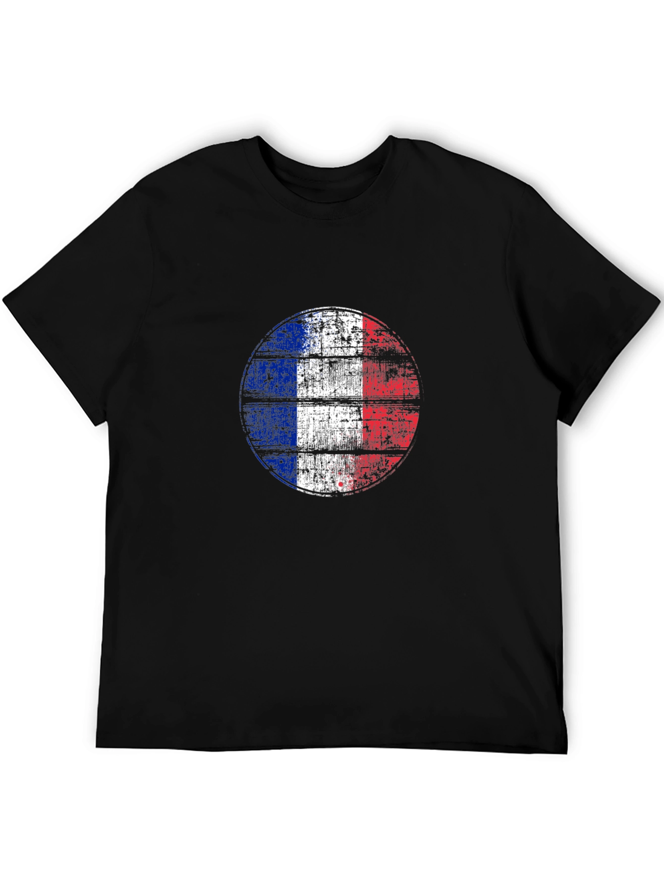 French Flag T-Shirt - Distressed Graphic Tee
