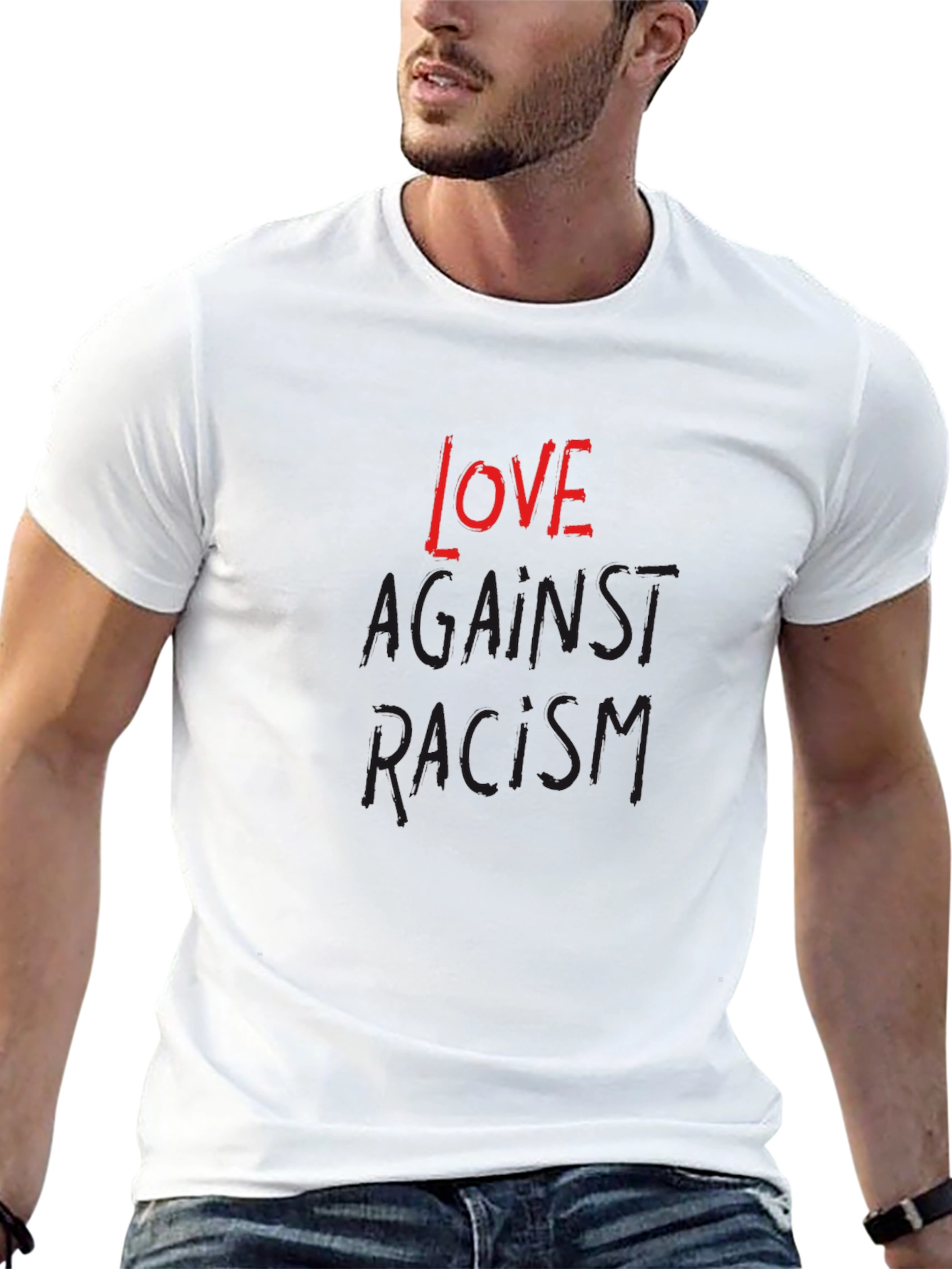 Love Against Racism Black T-Shirt