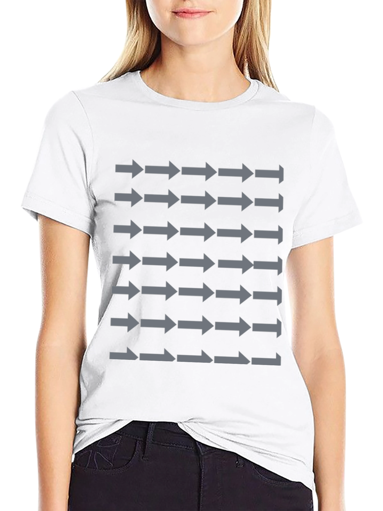 Arrow Pattern Graphic Print T-Shirt
