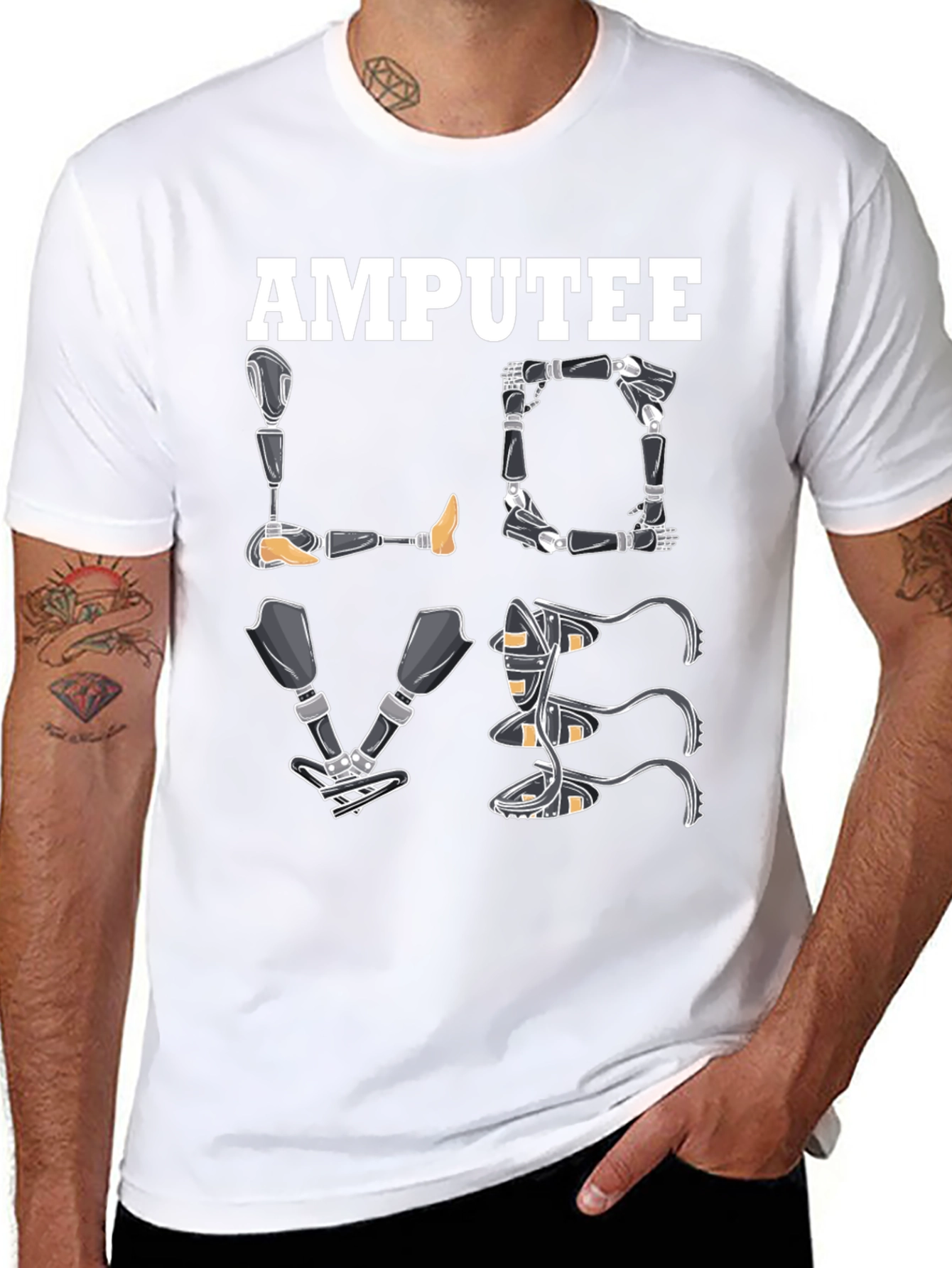 Amputee Love Prosthetic Limb T-Shirt