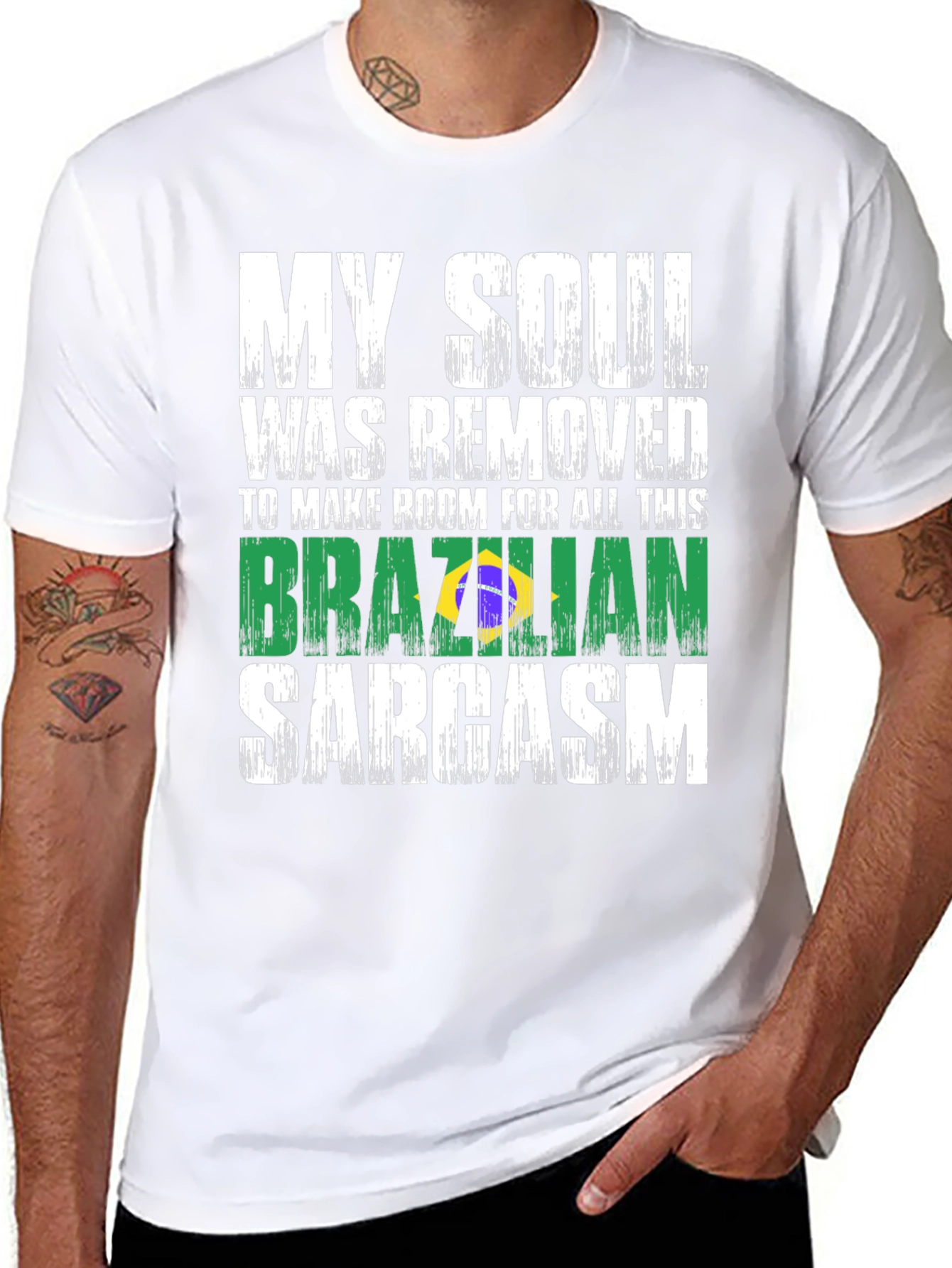Brazilian Sarcasm Graphic Tee - Novelty T-Shirt