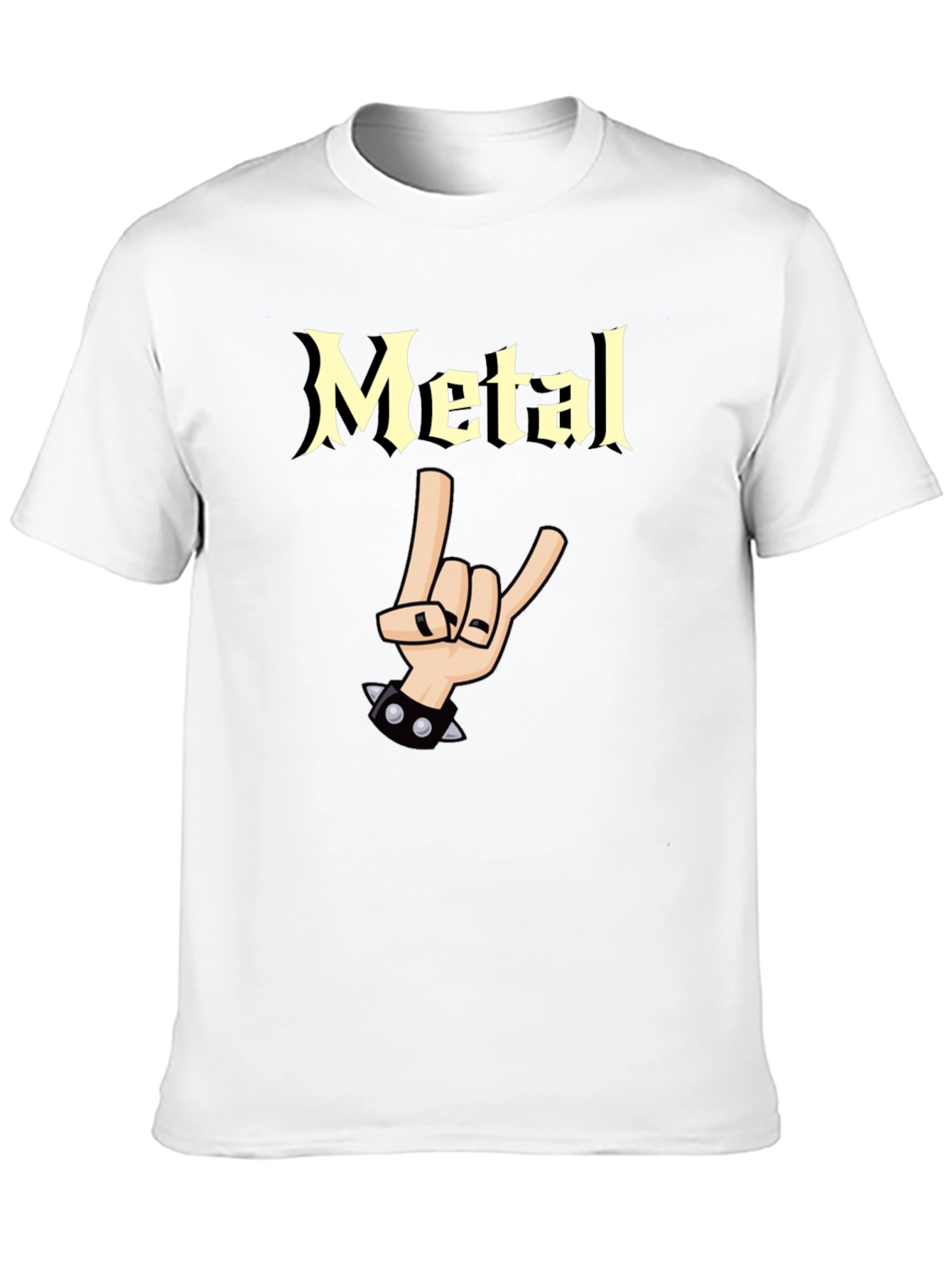 Metal Graphic T-Shirt - Rock On Hand Gesture