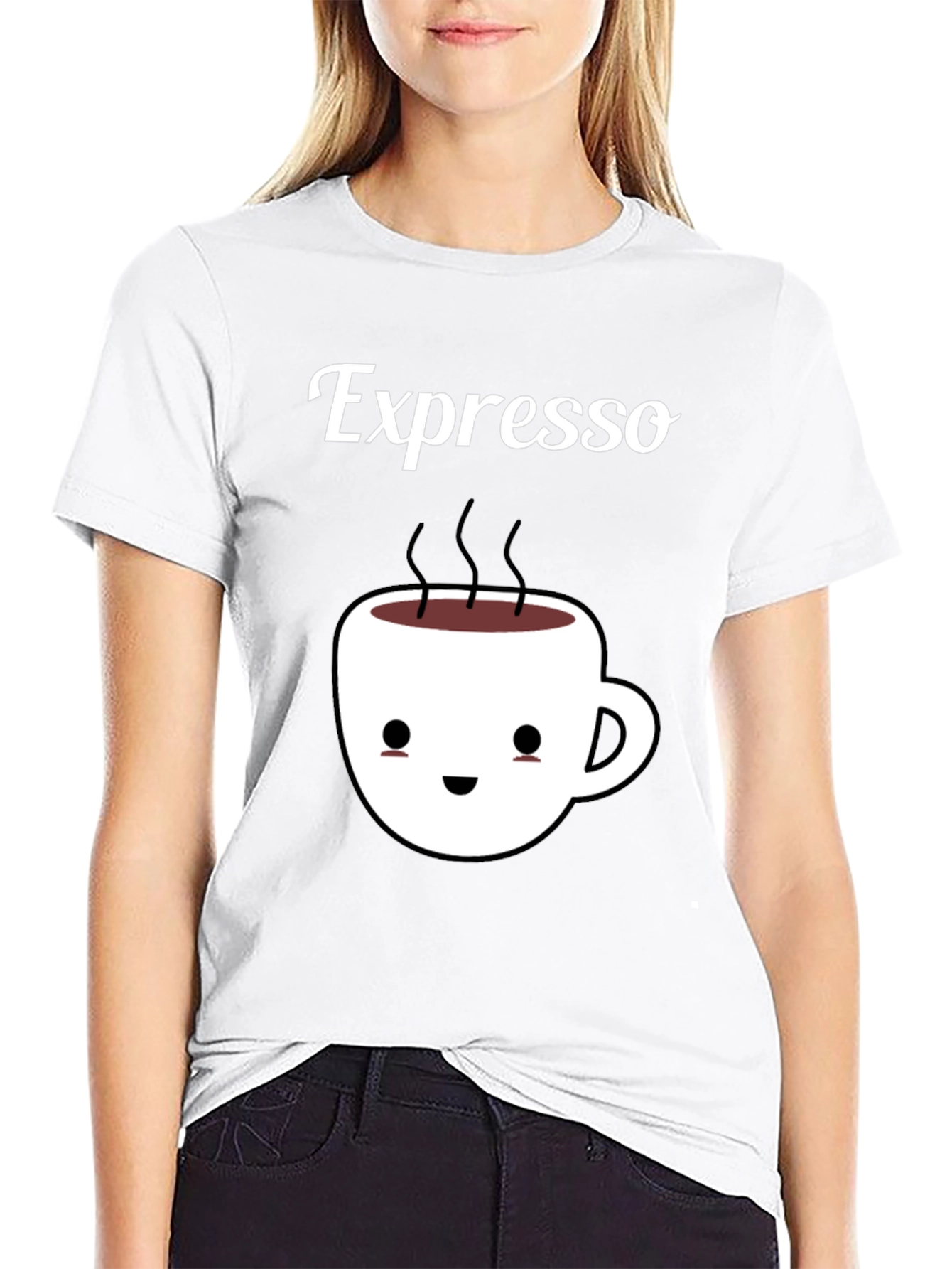 Espresso Kawaii Cup Black T-Shirt