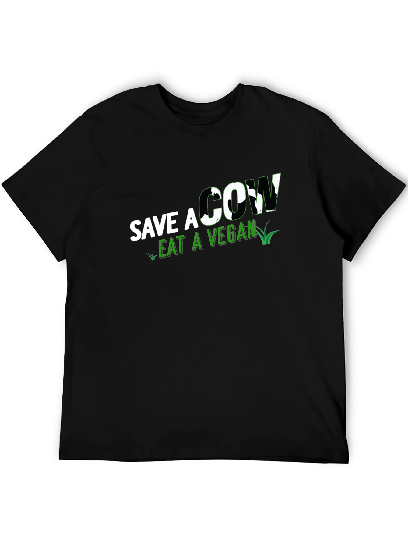 Save a Cow Eat a Vegan Black T-Shirt