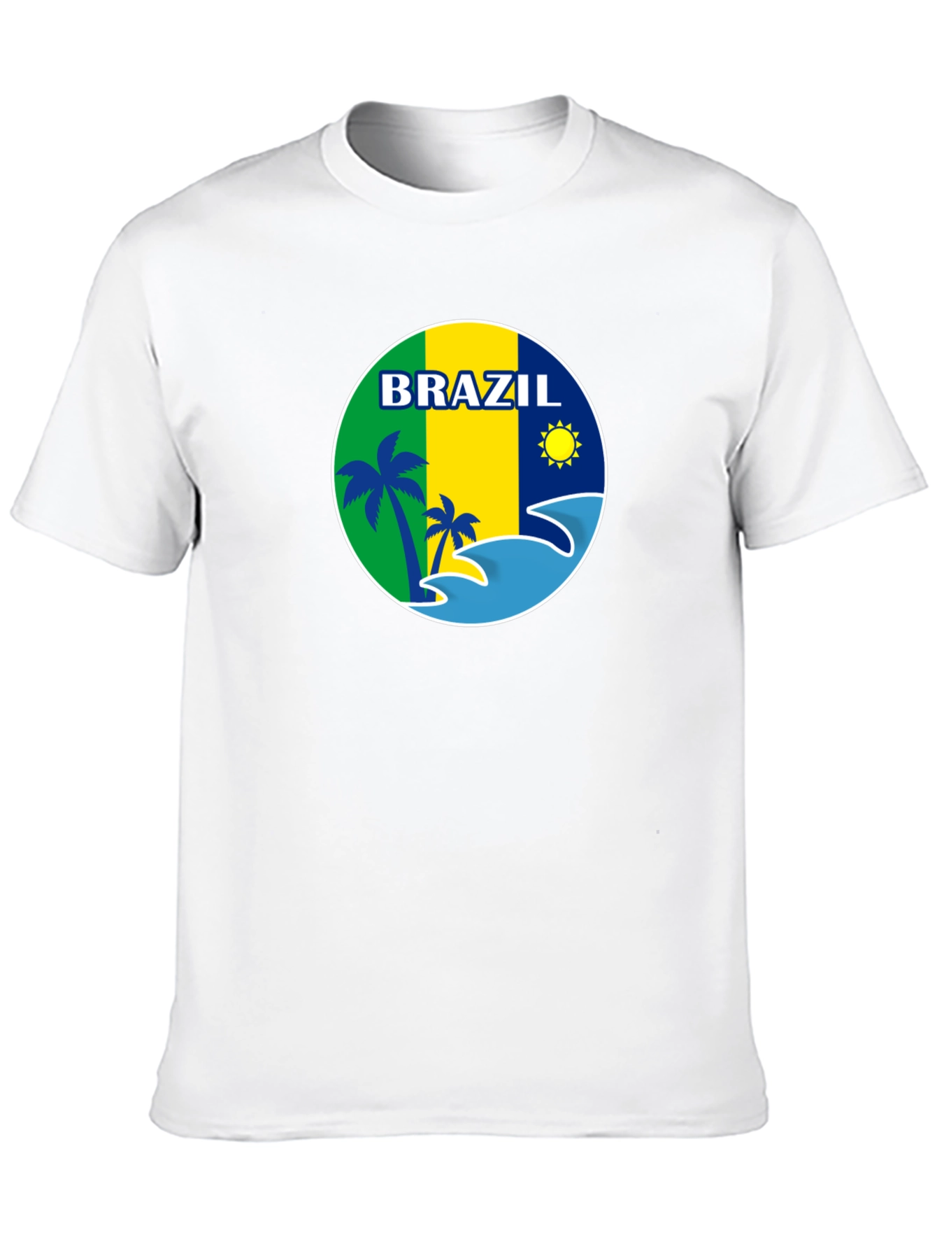 Brazil Graphic Tee - Tropical Beach Design T-Shirt