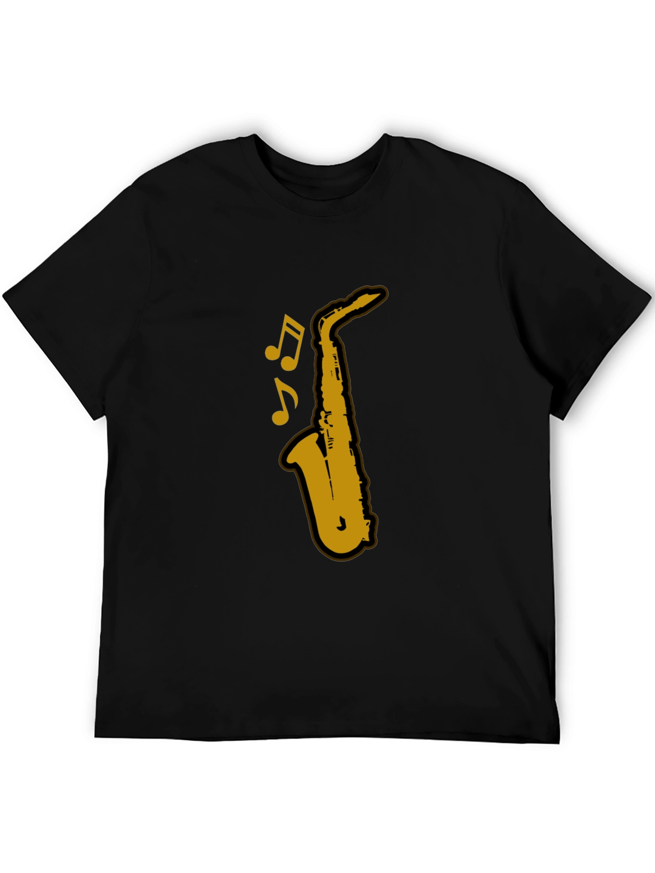 Saxophone Graphic T-Shirt - Black