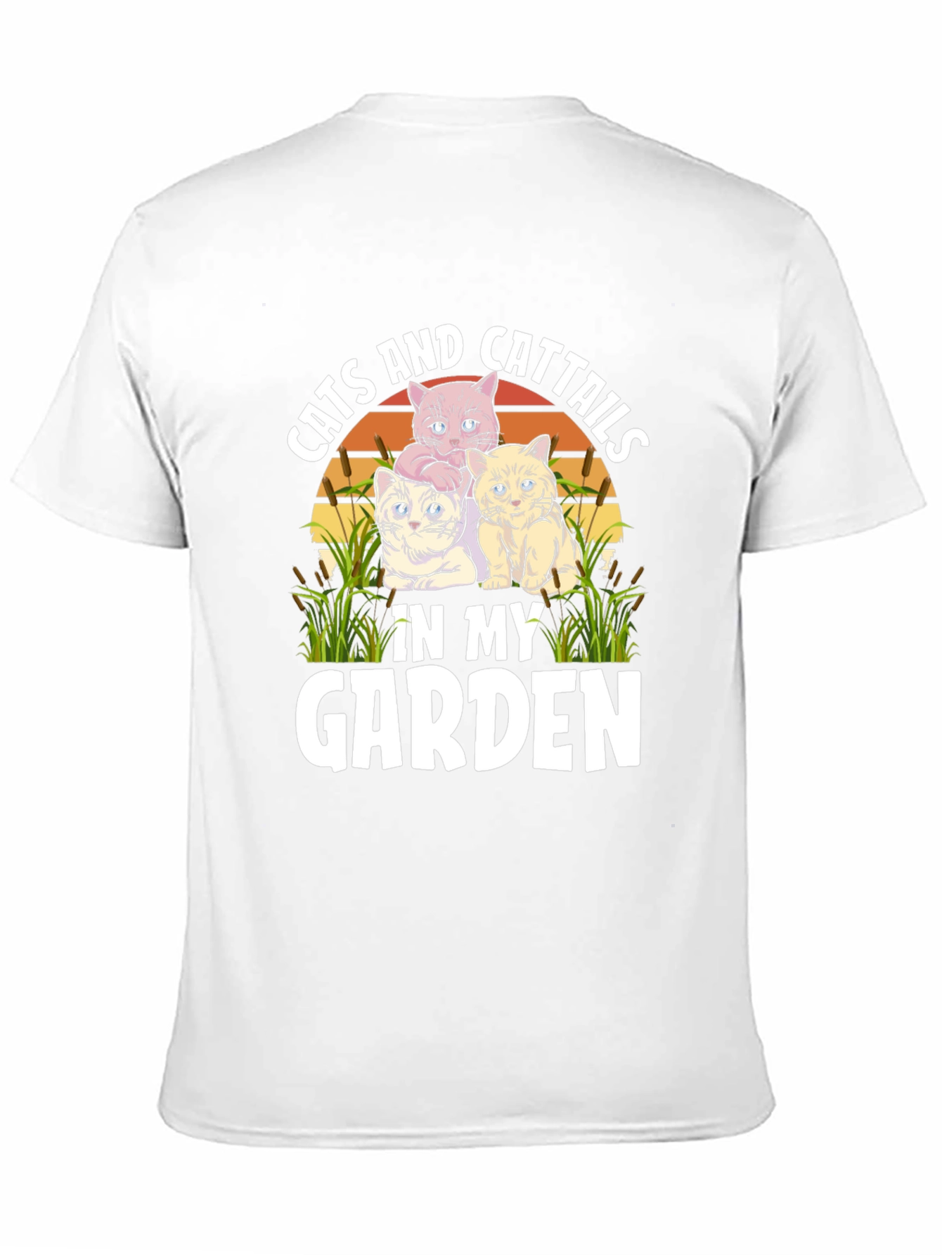 Cats and Cattails in my Garden T-Shirt