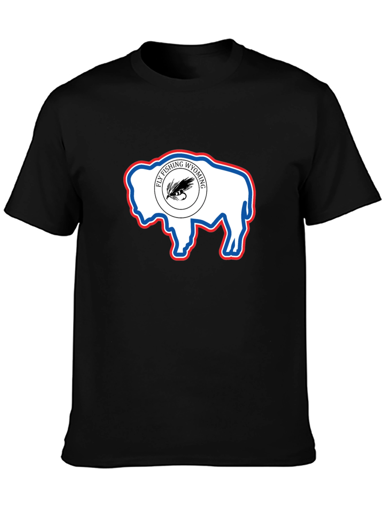 Wyoming Fly Fishing Buffalo T-Shirt