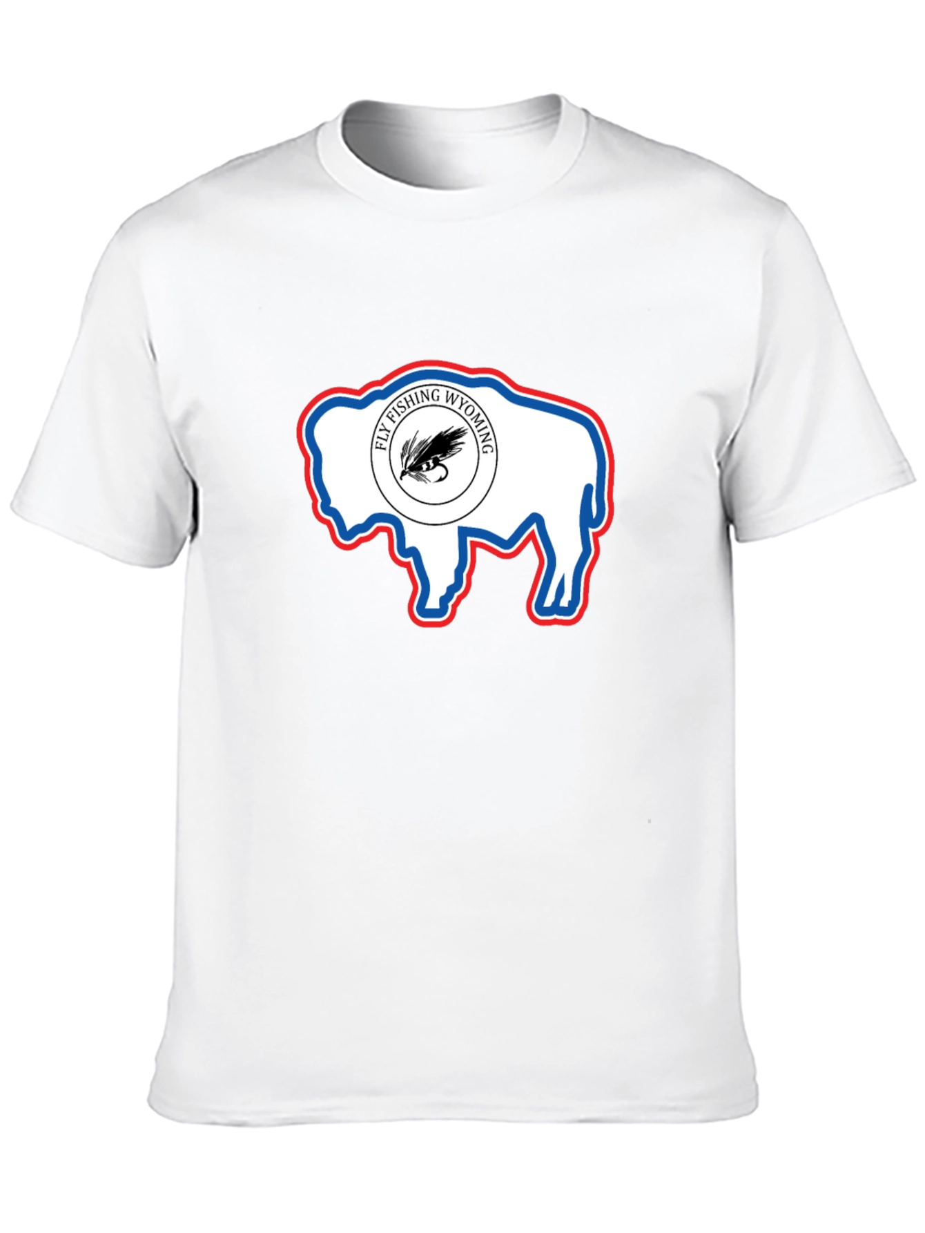 Wyoming Fly Fishing Buffalo T-Shirt