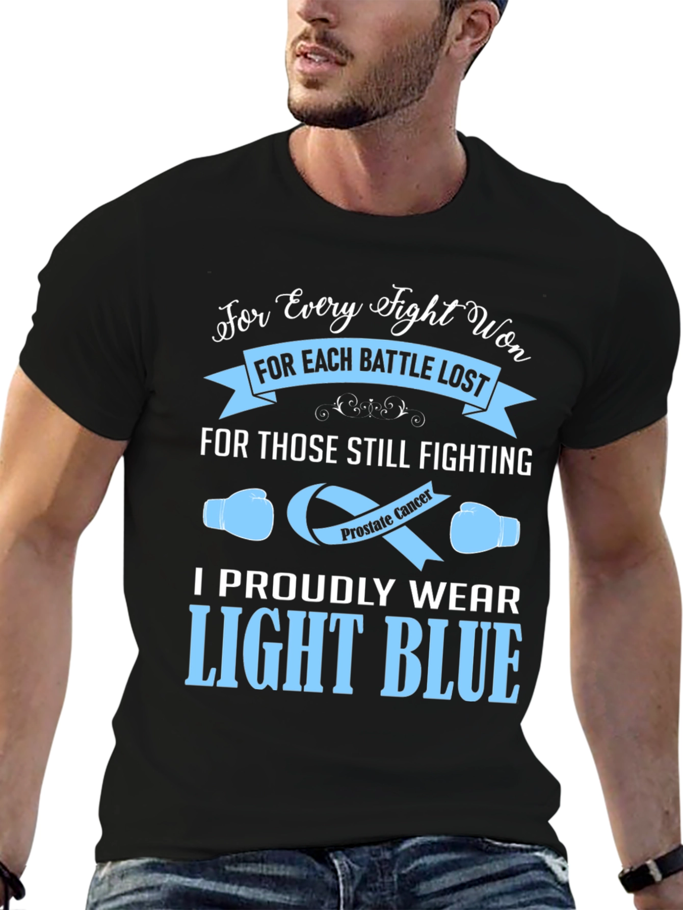 Prostate Cancer Awareness T-Shirt - Light Blue Pride