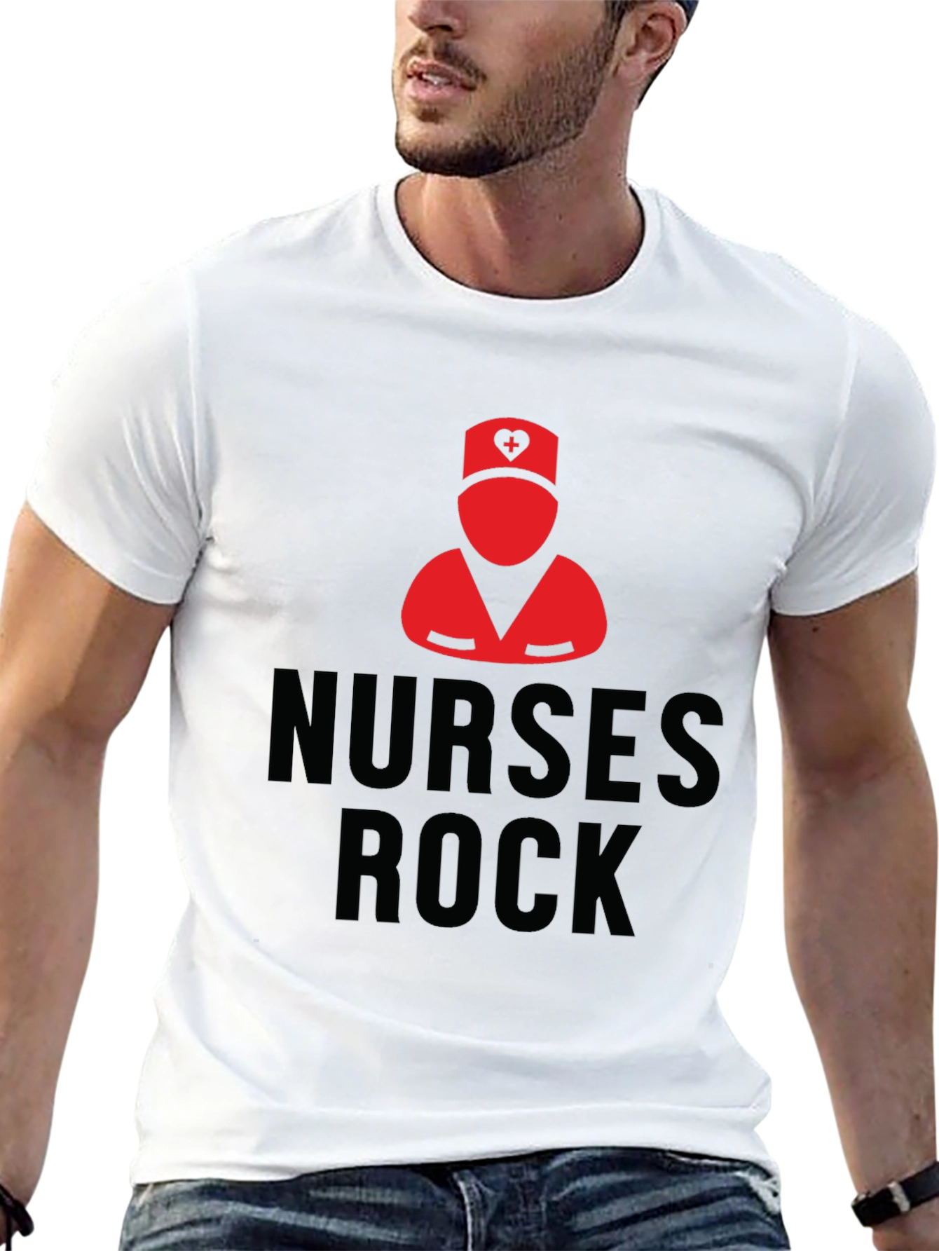 Nurses Rock Black T-Shirt | Nurse Pride Apparel