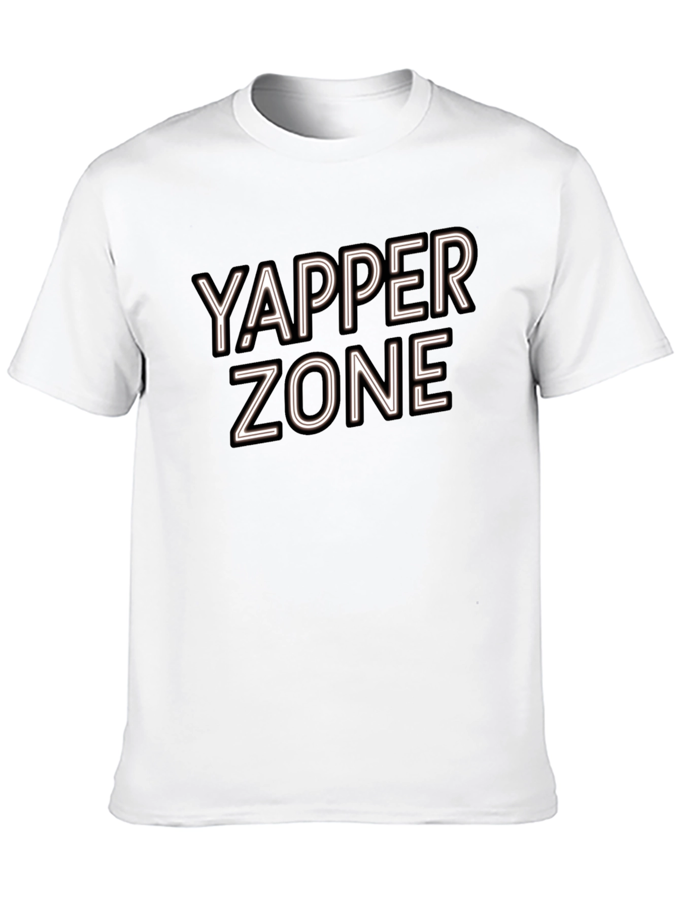 Yapper Zone Black T-Shirt - Casual Style