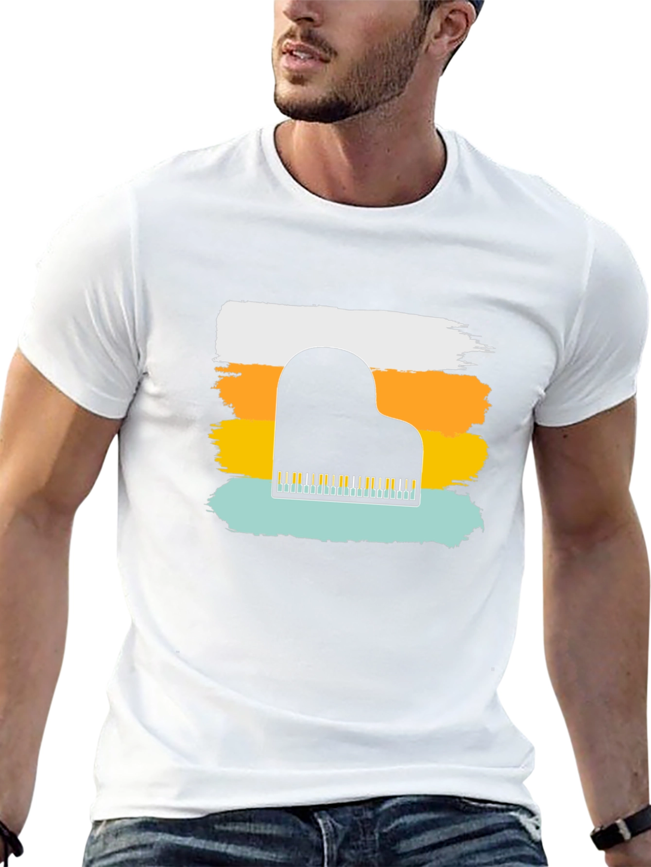 Piano Keys Graphic T-Shirt - Retro Style Tee