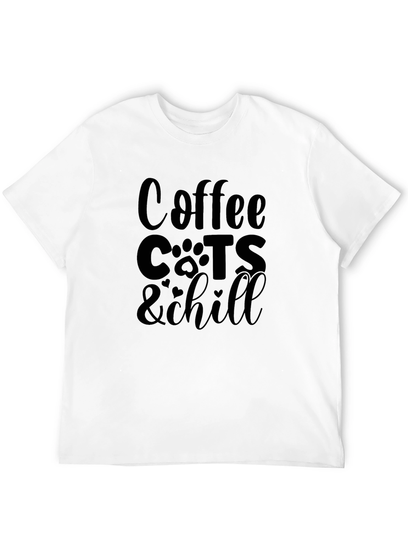 Coffee Cats & Chill Black Graphic Tee