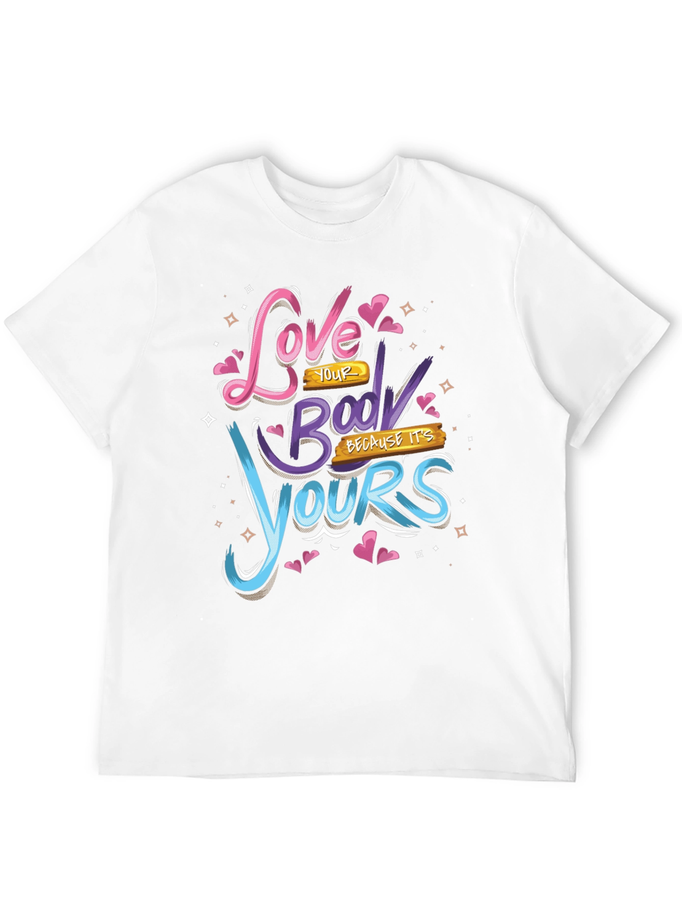 Love Your Body Black Graphic Tee