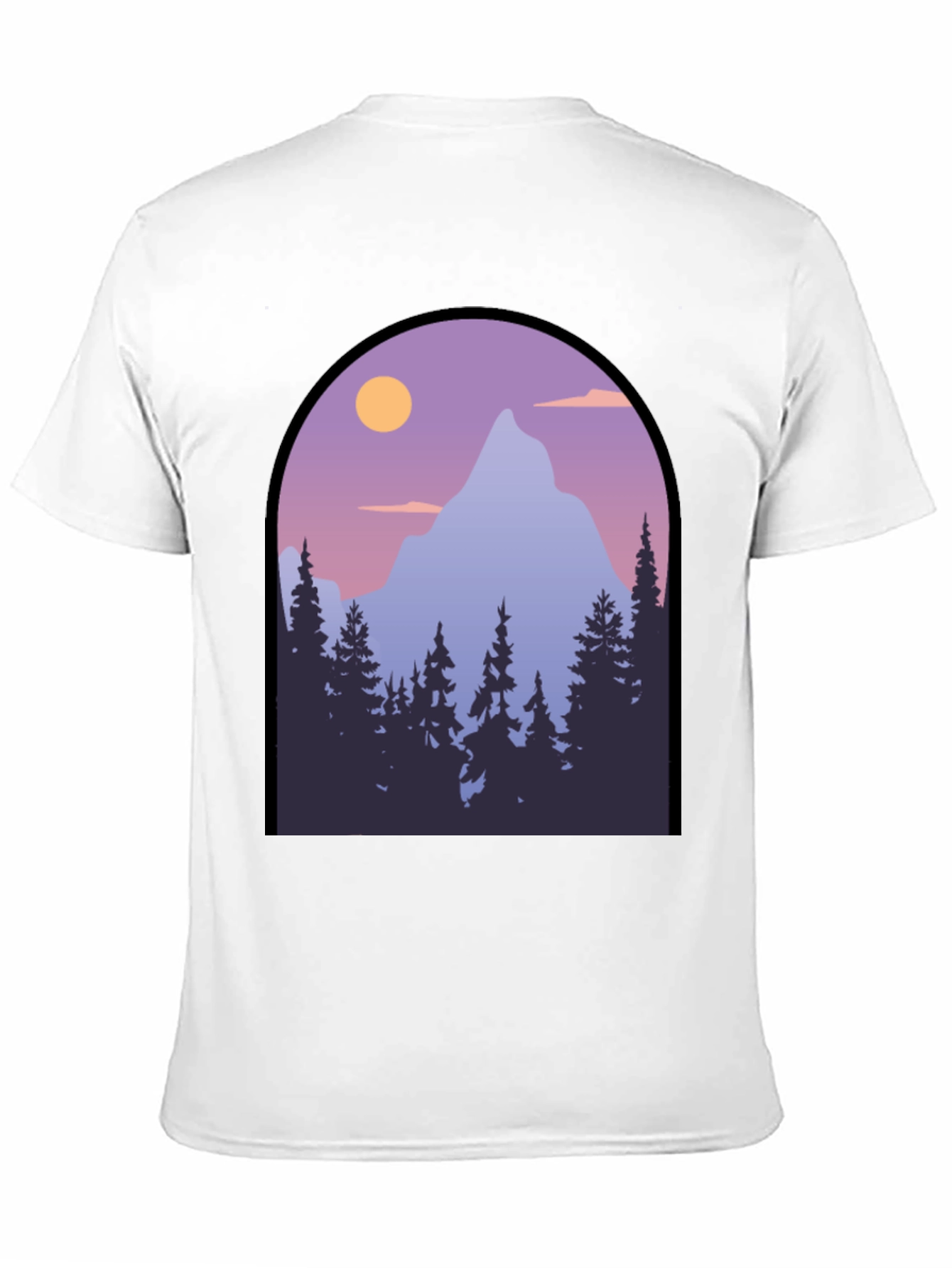 Mountain Vista Graphic Tee - Black Cotton Blend