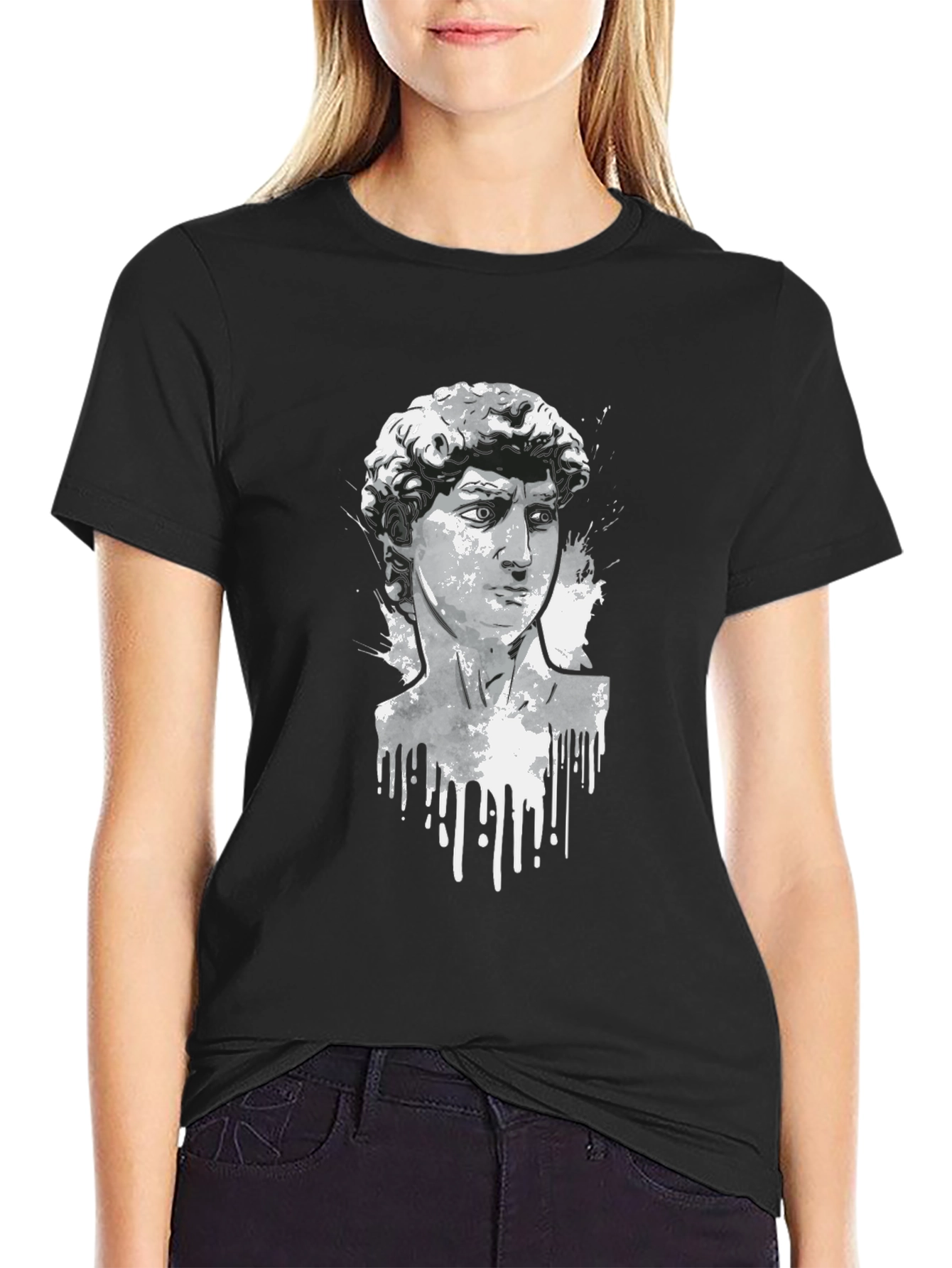 David Statue Graphic Tee - Modern Art Shirt