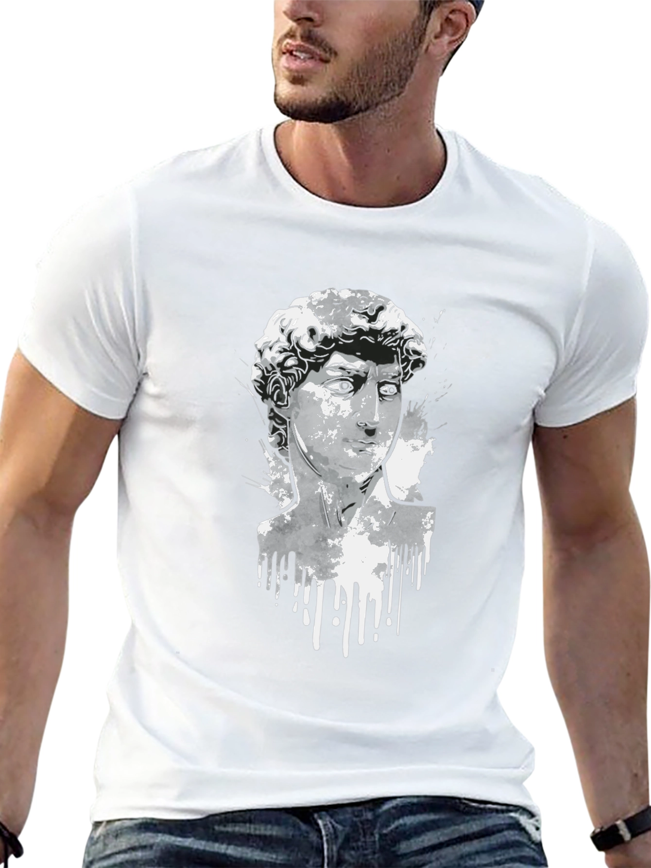 David Statue Graphic Tee - Modern Art Shirt
