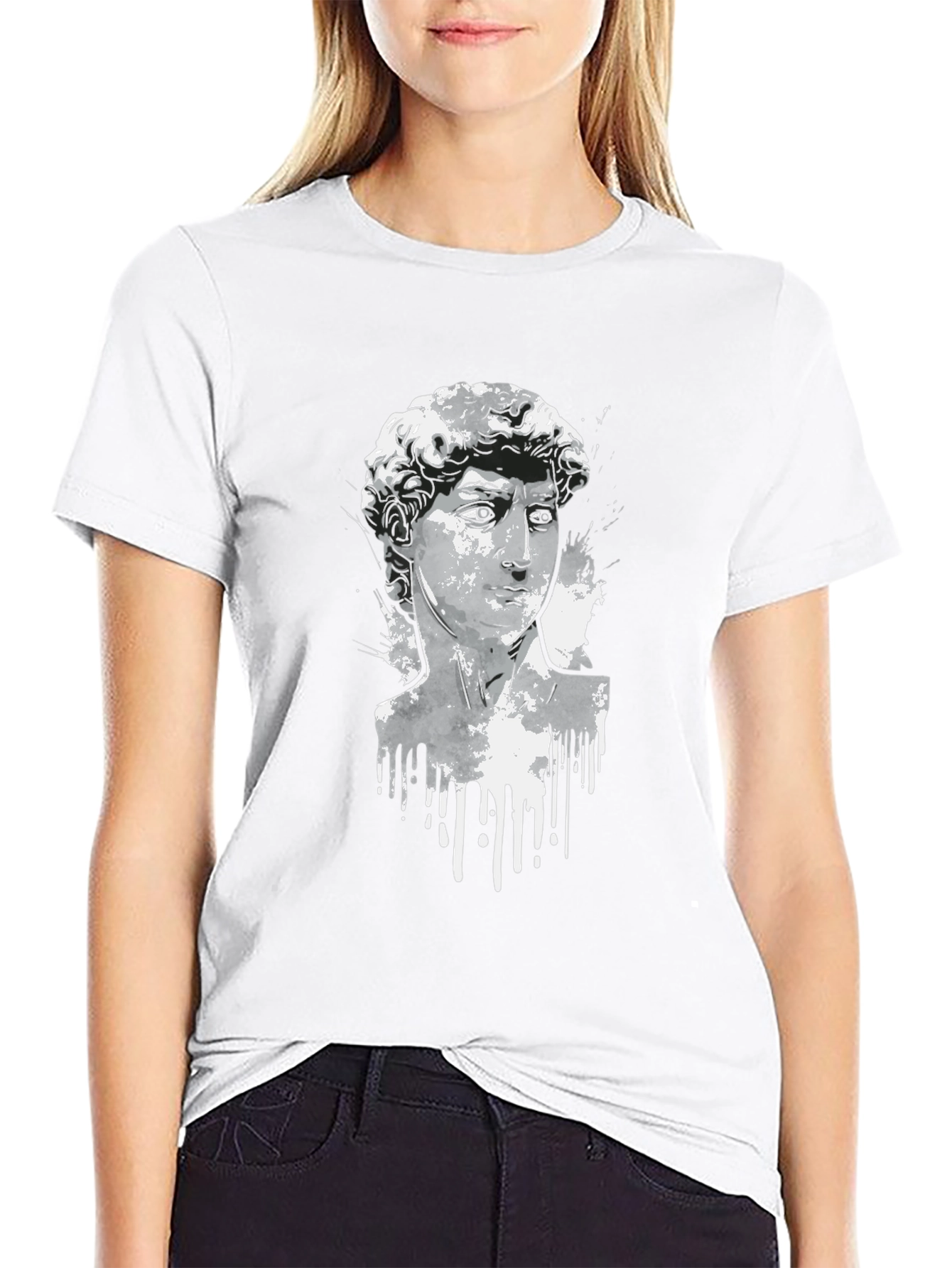 David Statue Graphic Tee - Modern Art Shirt