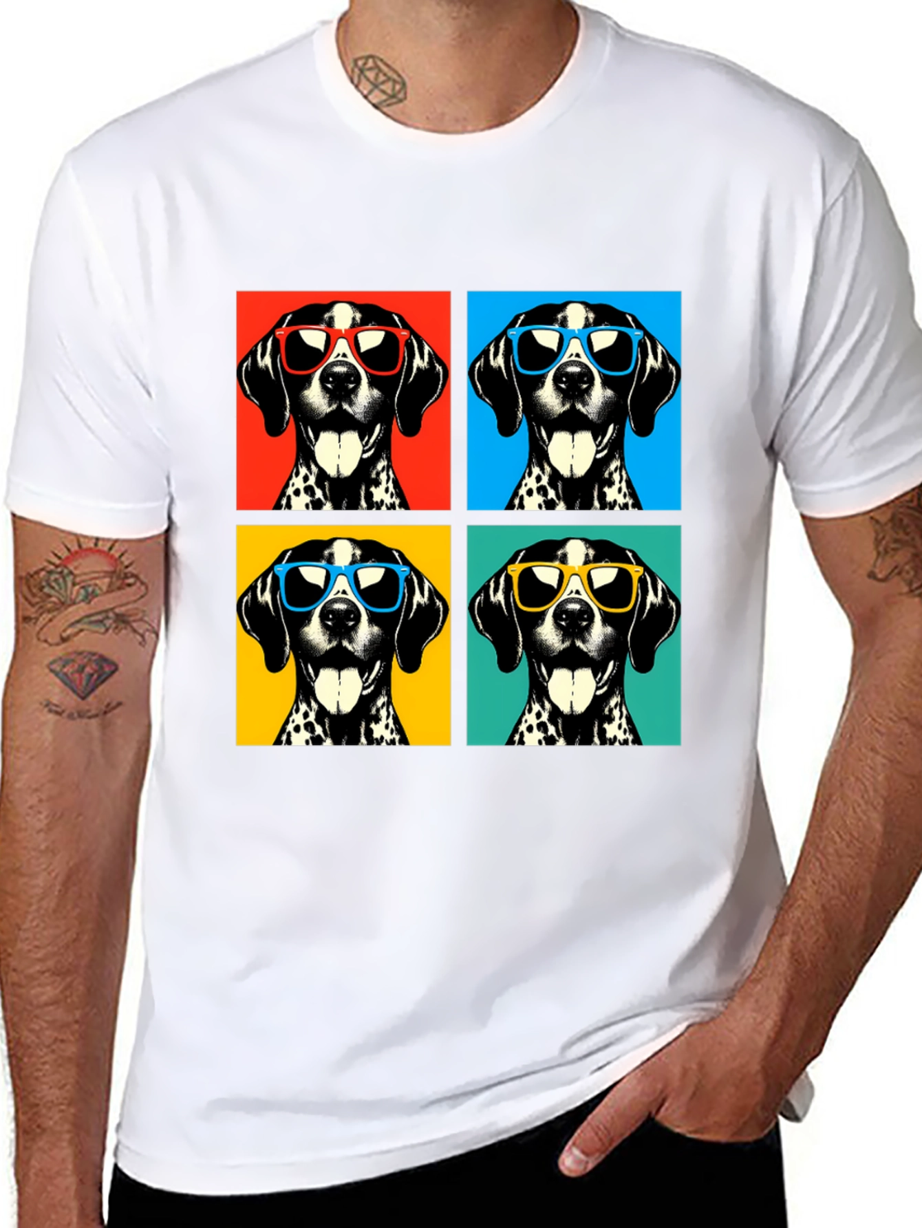 Cool Dog T-Shirt - Pop Art Dalmatian Tee