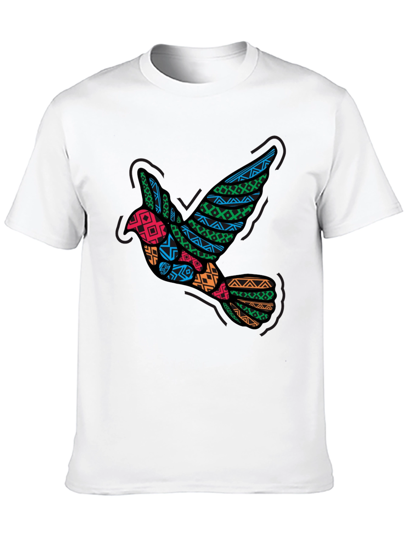 Tribal Dove Graphic Black T-Shirt