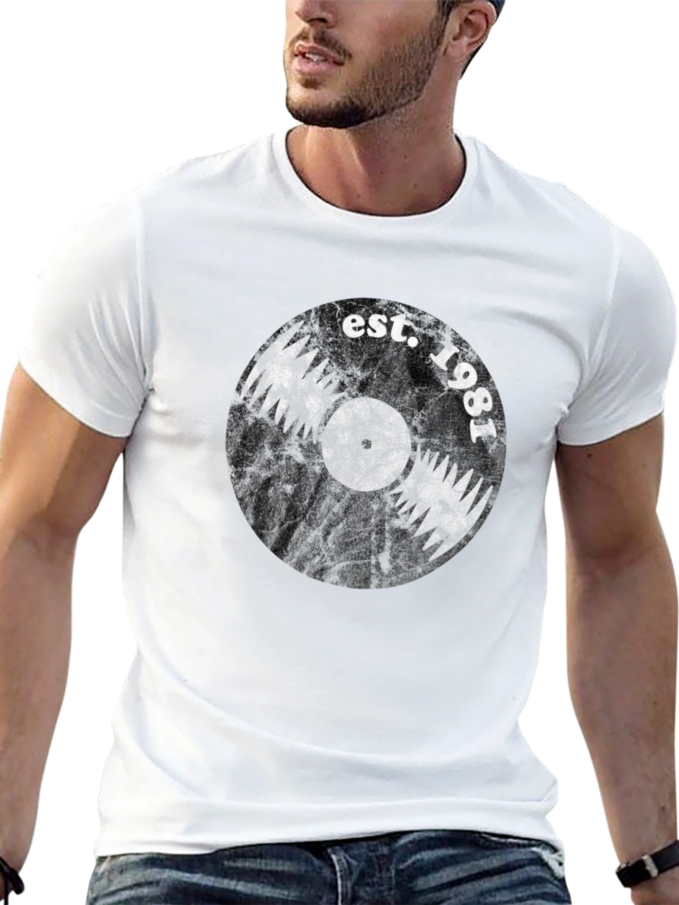 Est. 1981 Vinyl Record Graphic T-Shirt