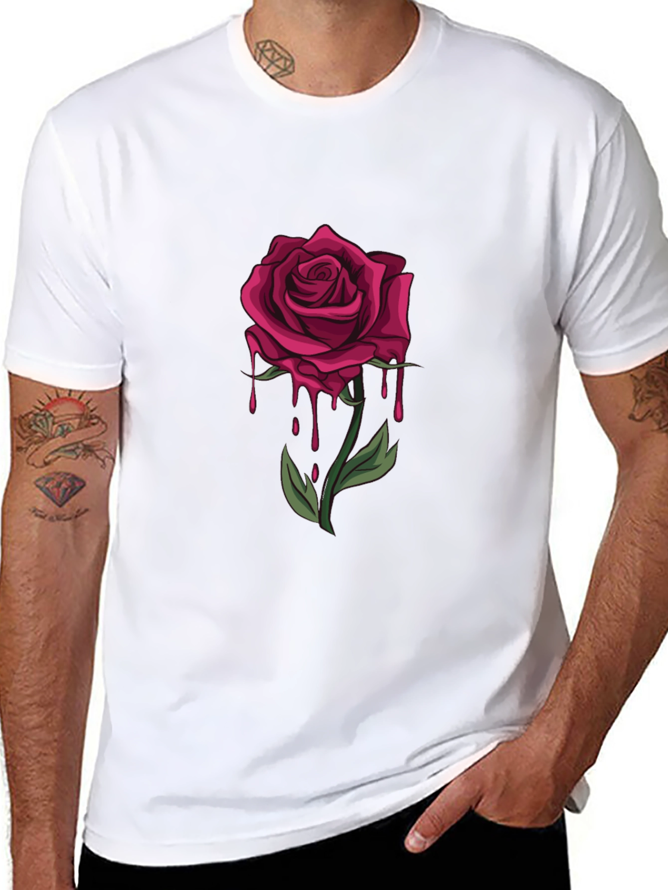 Rose Drip Graphic Tee