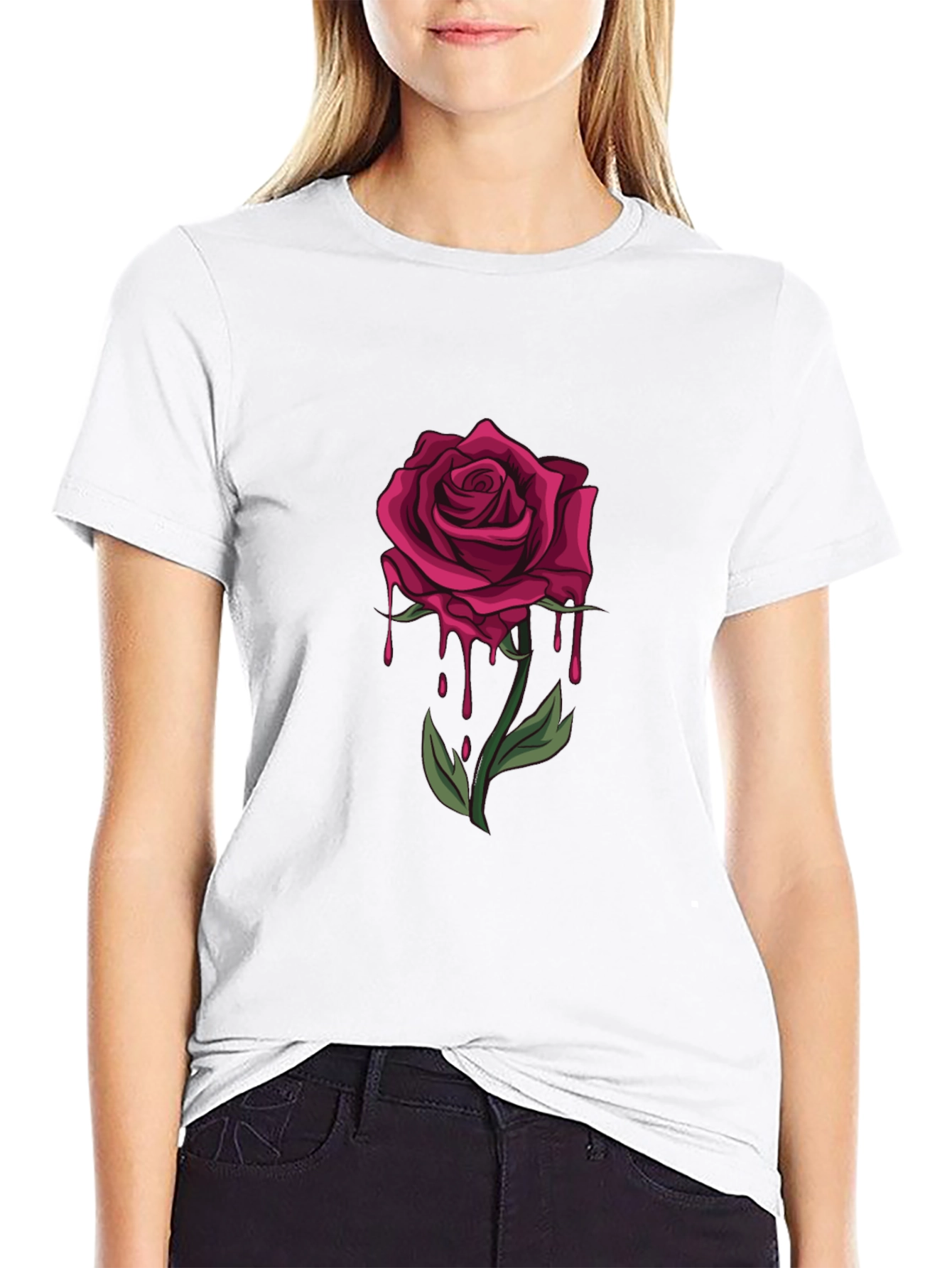 Rose Drip Graphic Tee