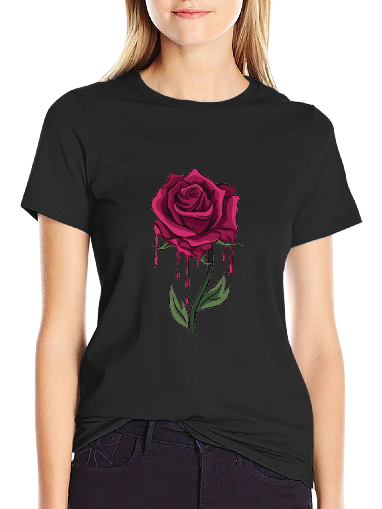 Rose Drip Graphic Tee