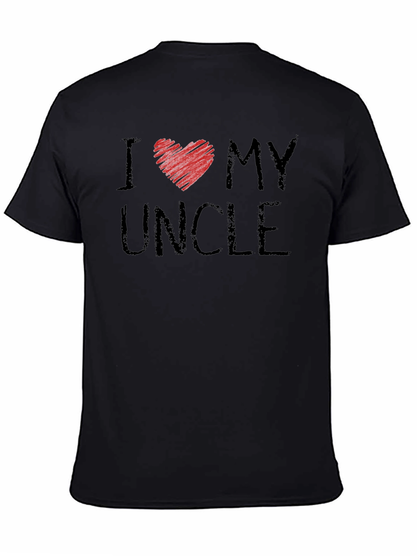 I Heart My Uncle Black Graphic Tee
