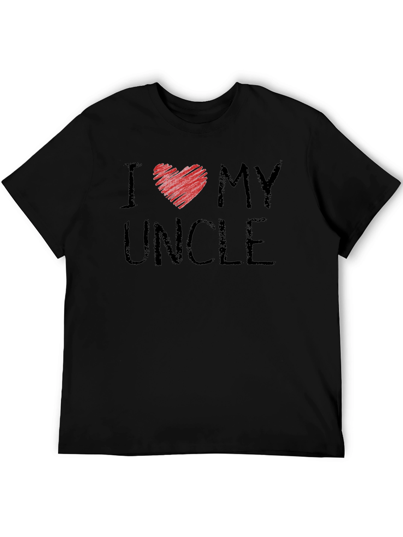 I Heart My Uncle Black Graphic Tee