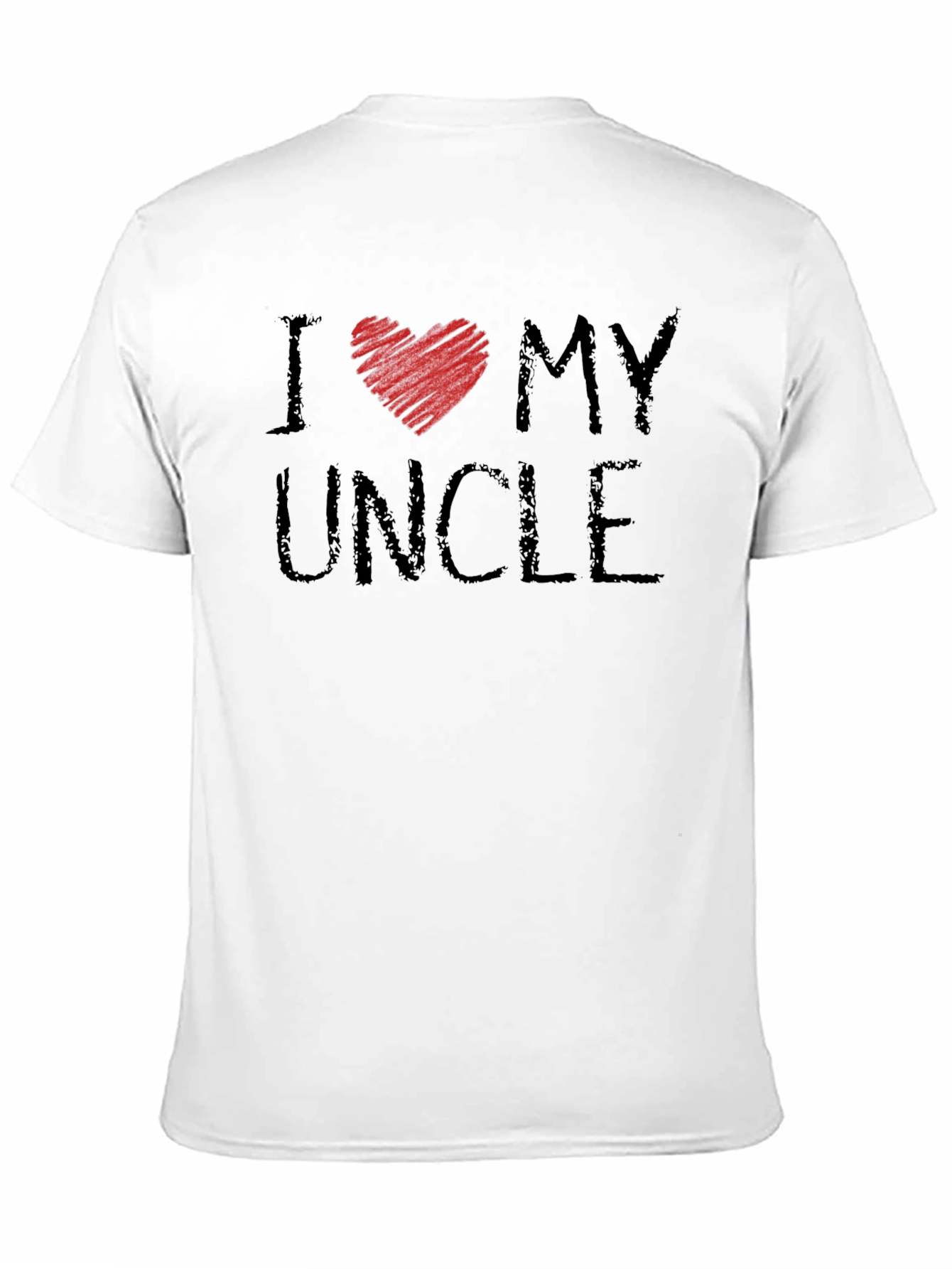 I Heart My Uncle Black Graphic Tee