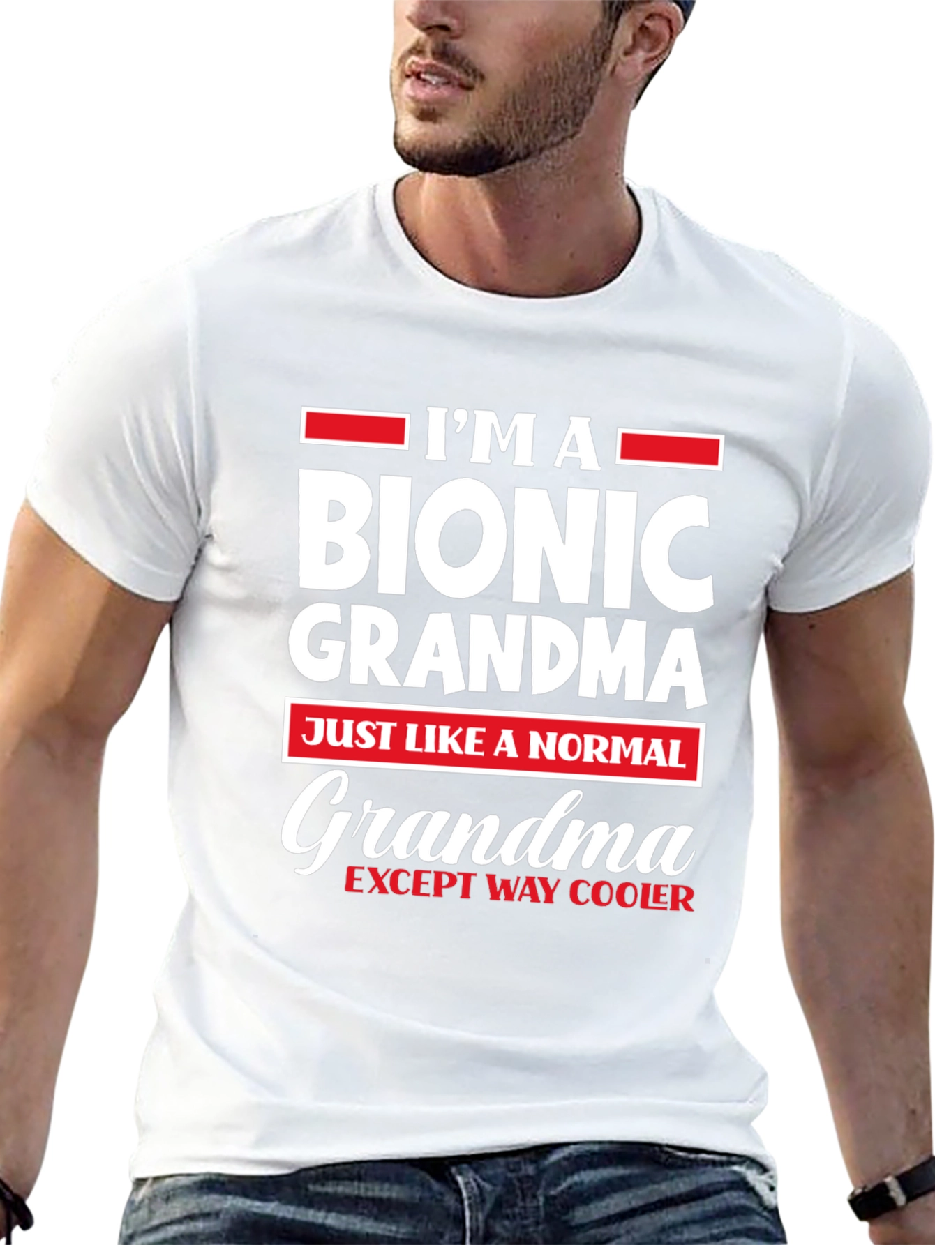 Im A Bionic Grandma T-Shirt Novelty Tee