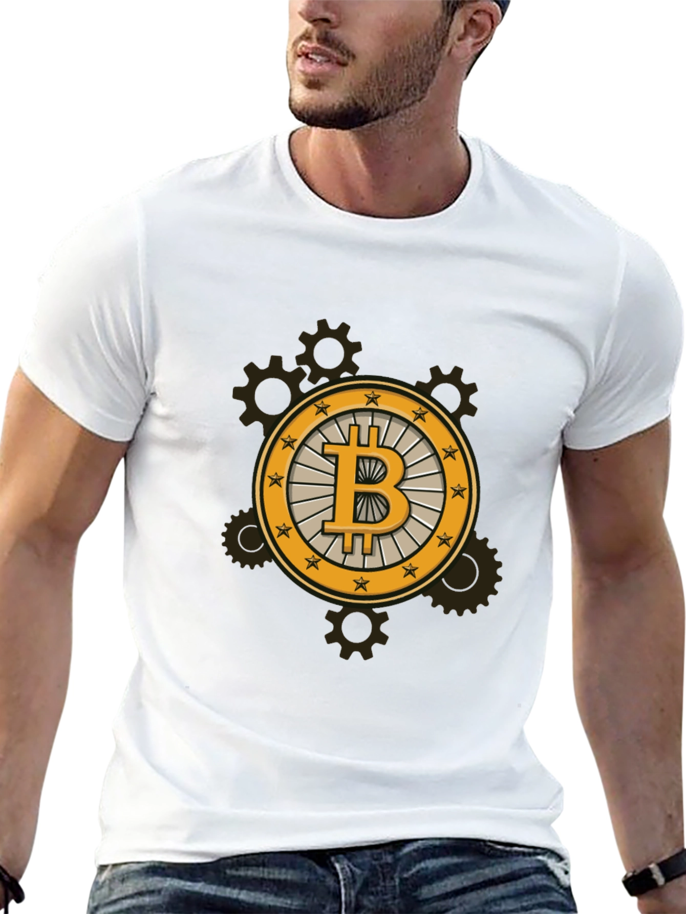 Bitcoin Steampunk Black Tee
