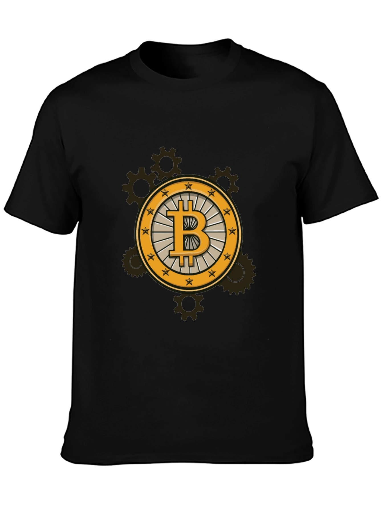 Bitcoin Steampunk Black Tee