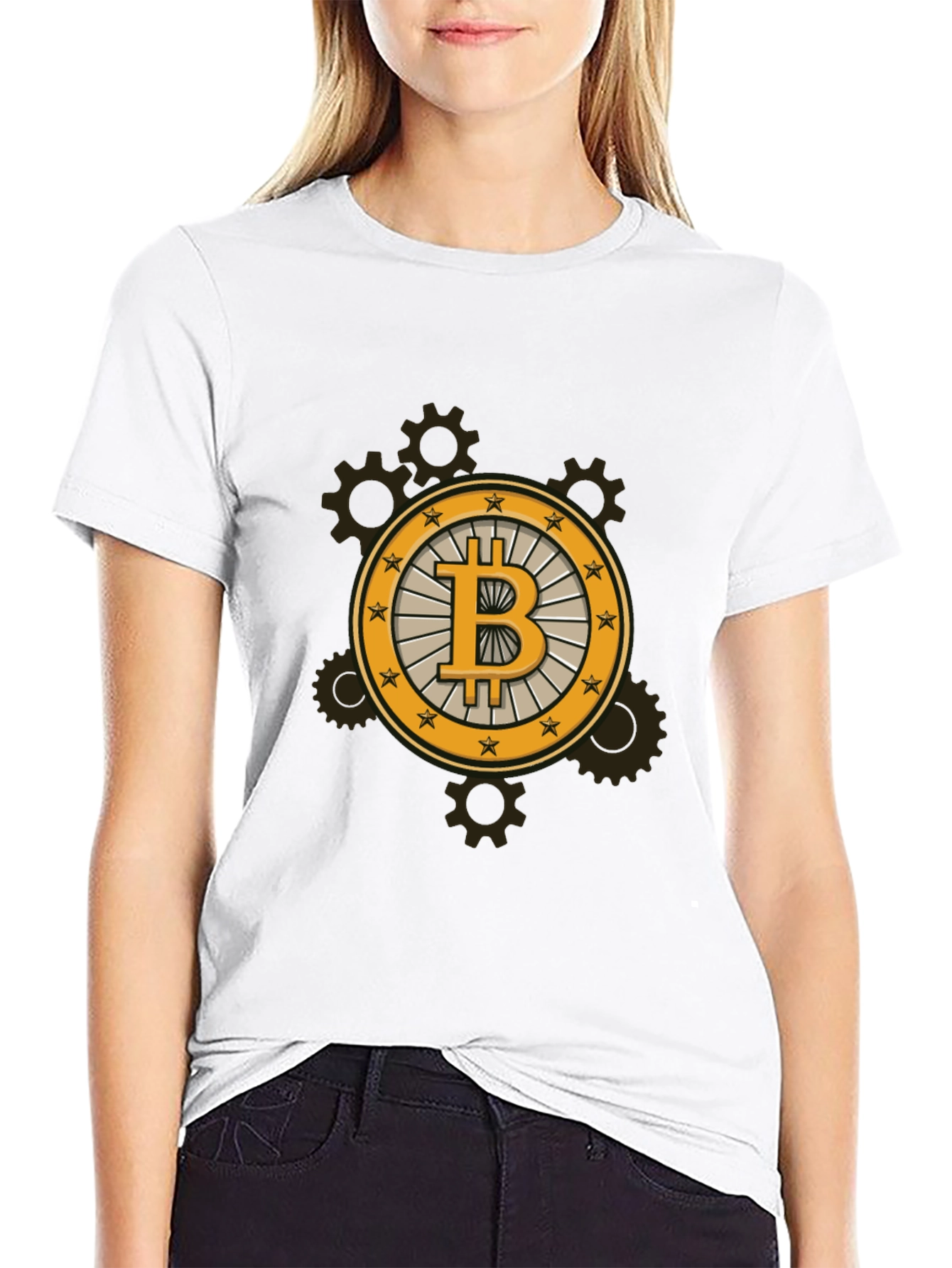 Bitcoin Steampunk Black Tee
