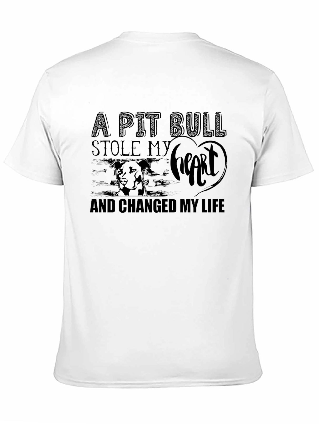 Pit Bull Stole My Heart Graphic T-Shirt