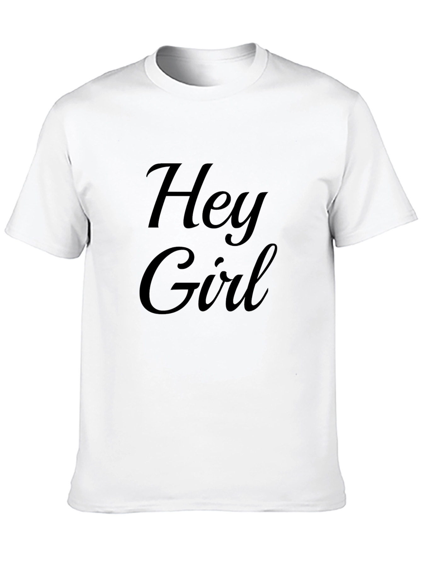Hey Girl Graphic Print Black T-Shirt