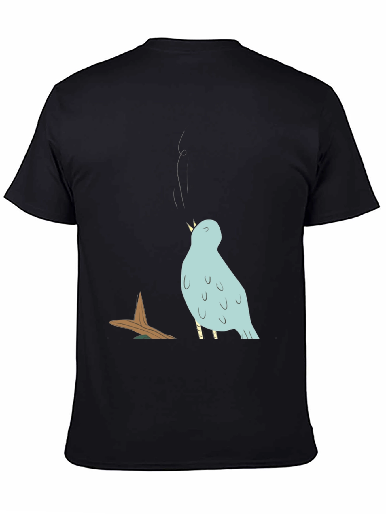 Singing Bird Graphic Tee - Mens Black T-Shirt