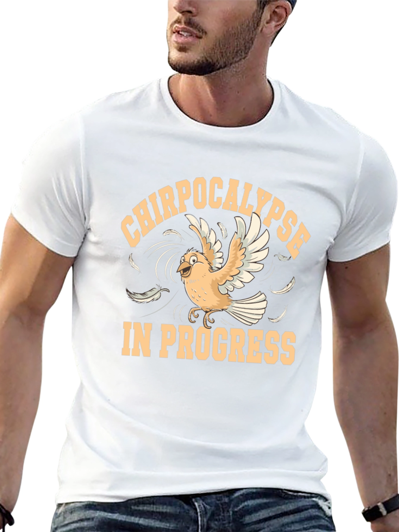 Chirpocalypse In Progress Black T-Shirt