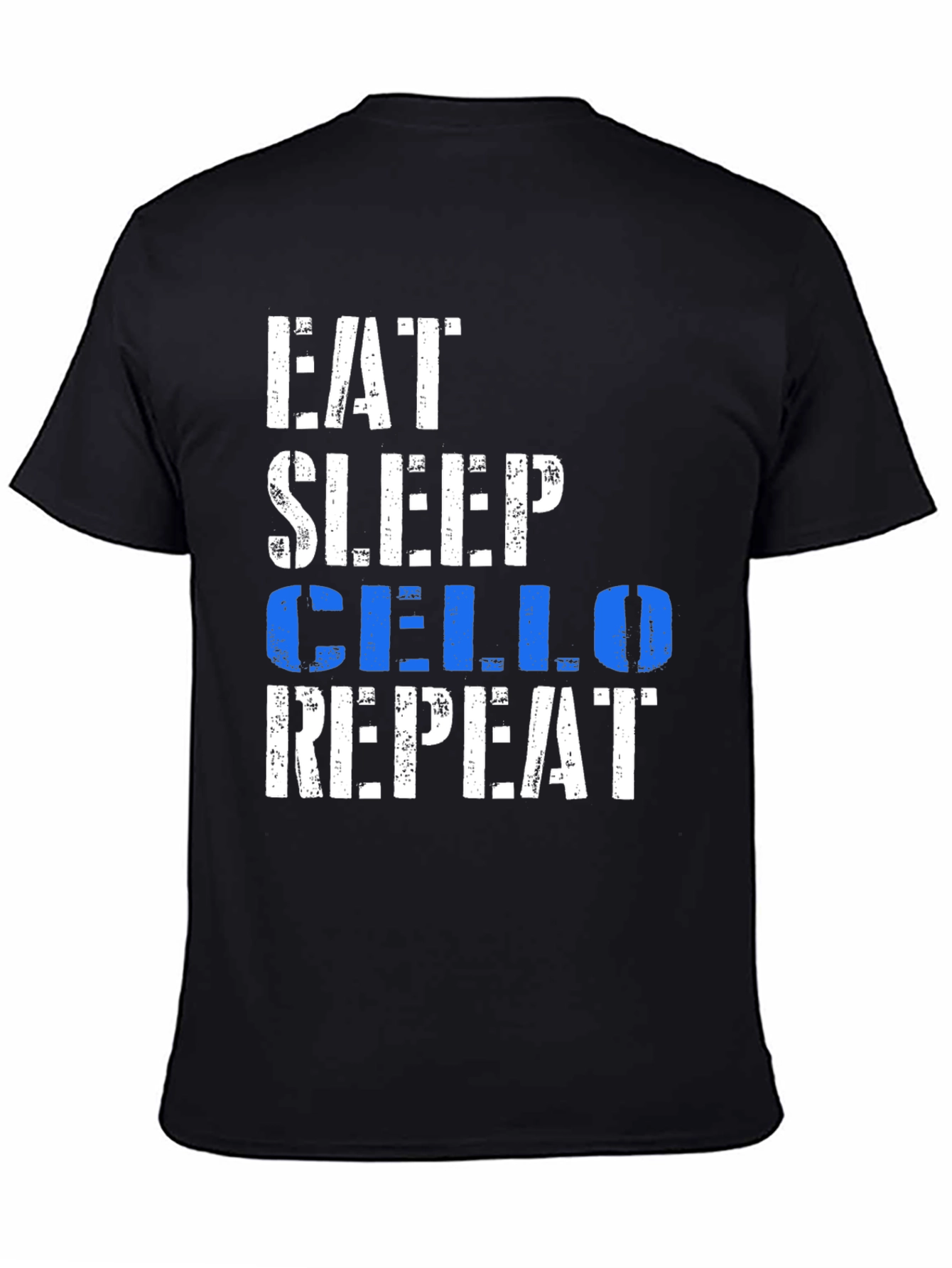 Eat Sleep Cello Repeat Black Graphic Tee